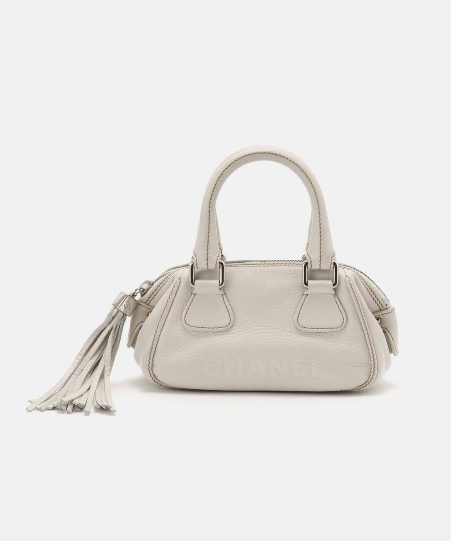 【VINTAGE CHANEL/シャネル】 タッセル ミニボストンバッグ VINTAGE CHANEL/シャネル】タッセル ミニボストンバッグ