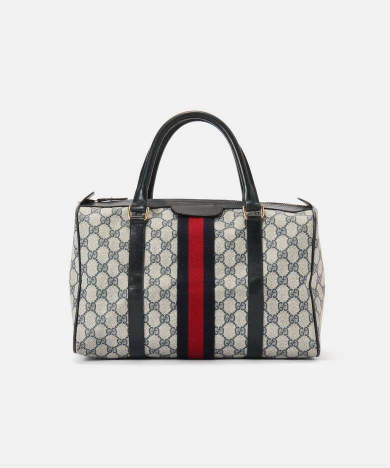 VINTAGE GUCCI/グッチ】ボストンバッグ gg web（ボストンバッグ 