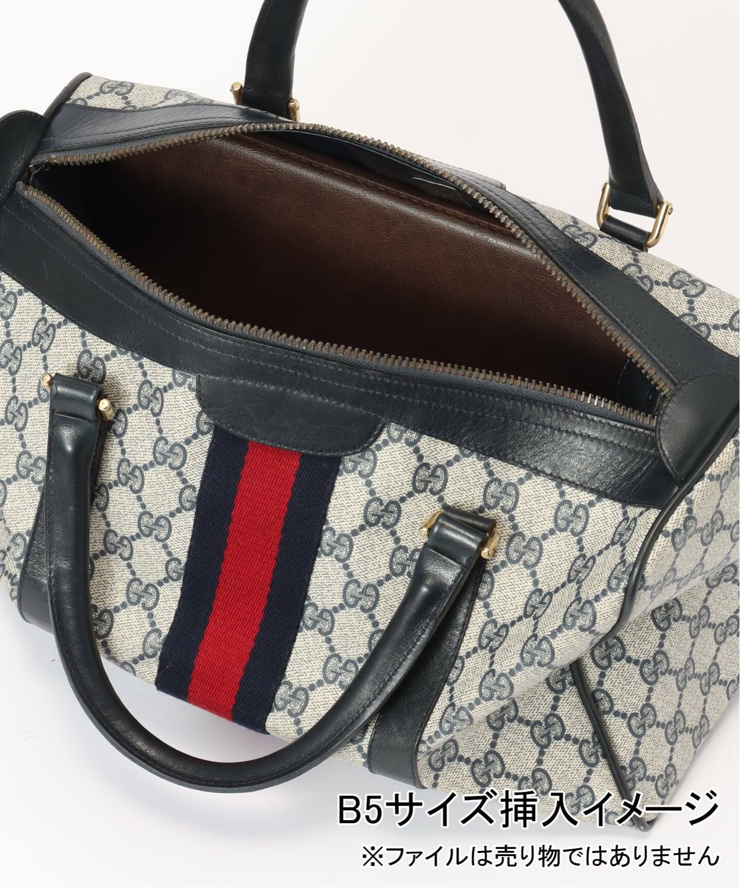 VINTAGE GUCCI/グッチ】ボストンバッグ gg web（ボストンバッグ