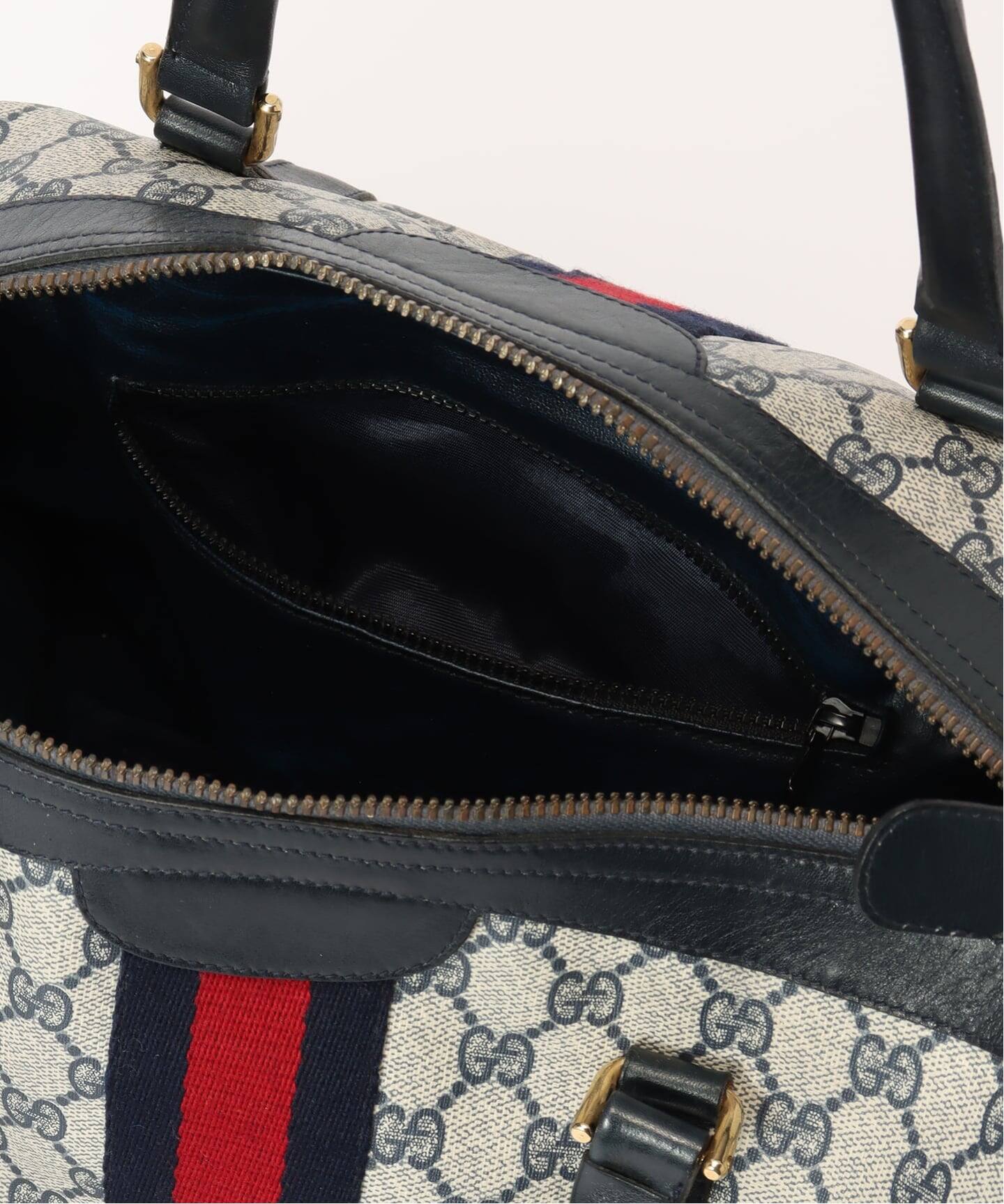 VINTAGE GUCCI/グッチ】ボストンバッグ gg web（ボストンバッグ