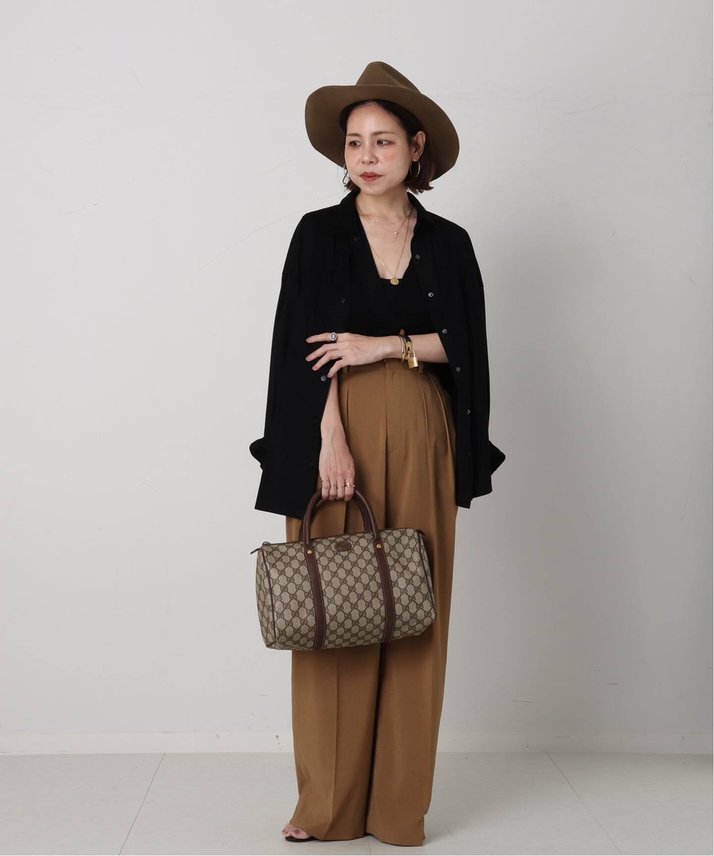 VINTAGE GUCCI /グッチ】ボストンバッグ gg（ボストンバッグ