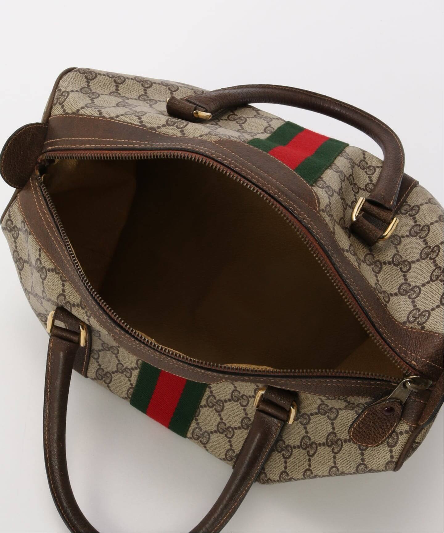 VINTAGE GUCCI /グッチ】ボストンバッグ gg web（ボストンバッグ