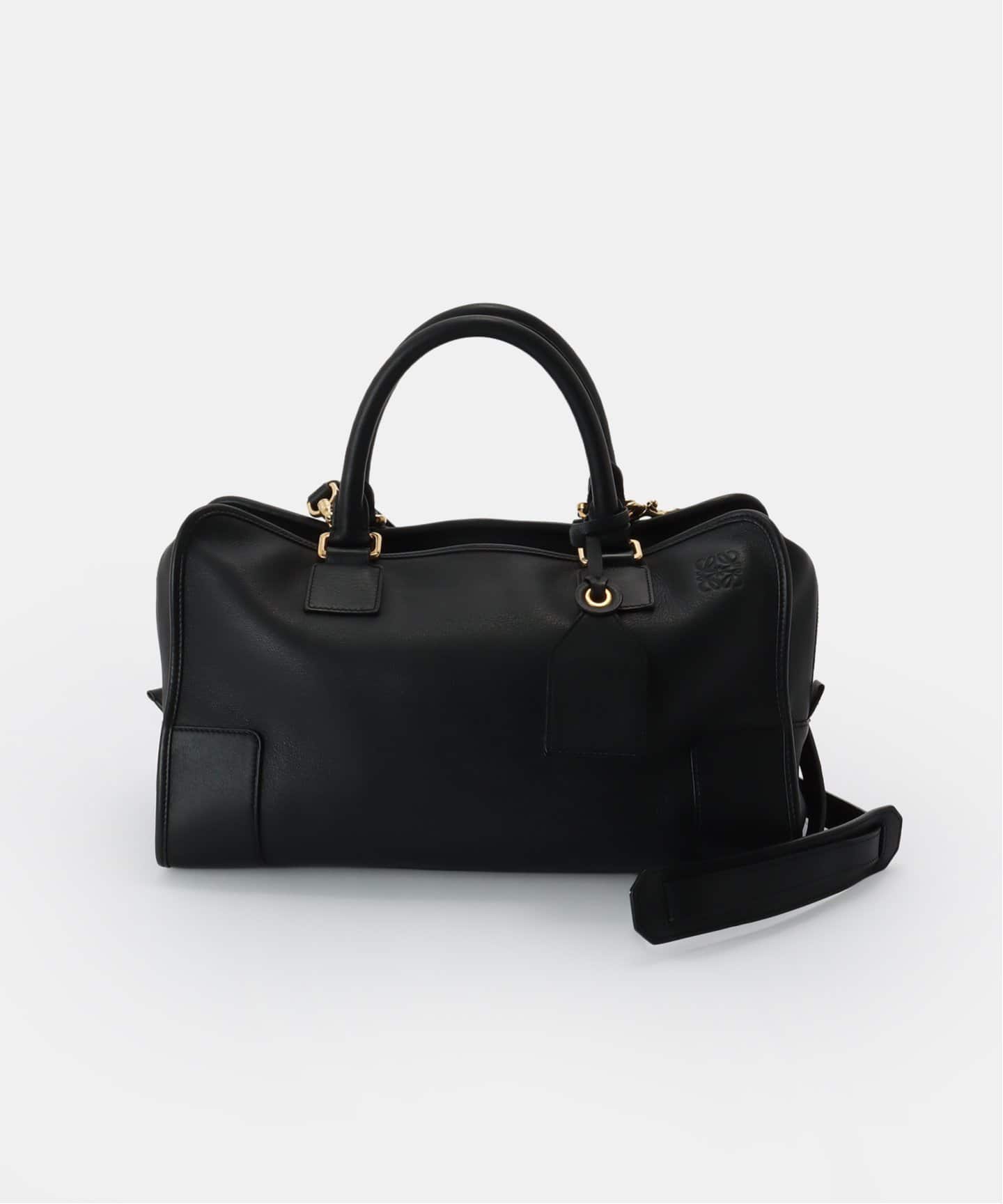 LOEWE■ロエベ ロゴ レザー AMAZONA バック ブラック VINTAGE LOEWE/ロエベ】Amazona 36（ボストンバッグ）｜ENSEMBLE
