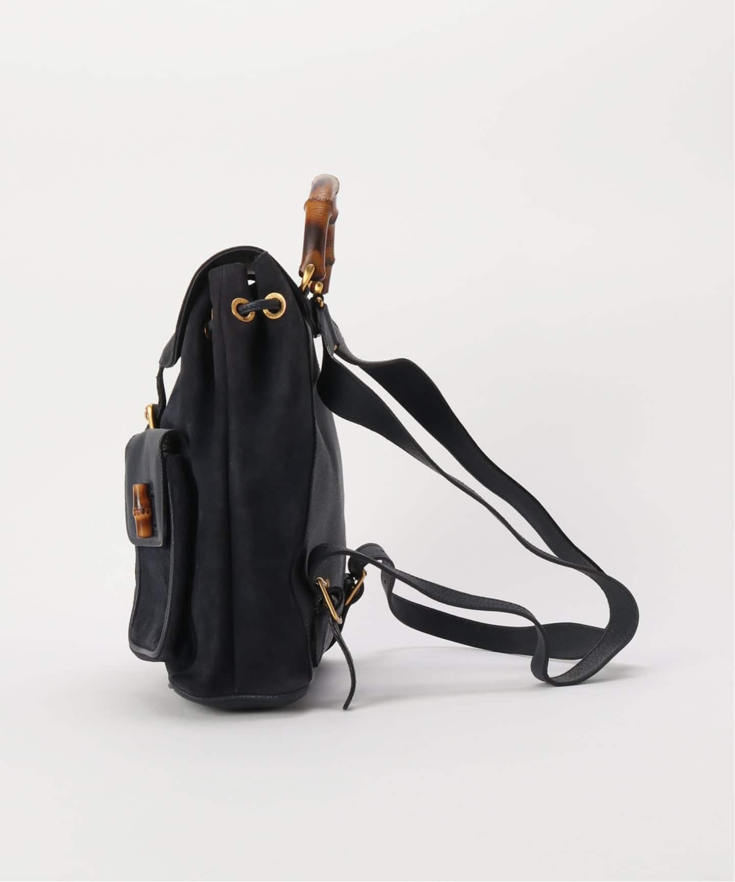 VINTAGE GUCCI/グッチ】Bamboo backpack suede（バックパック