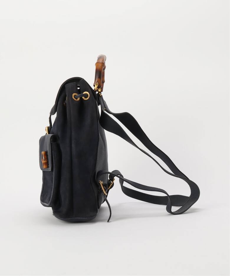 VINTAGE GUCCI/グッチ】Bamboo backpack suede（バックパック 