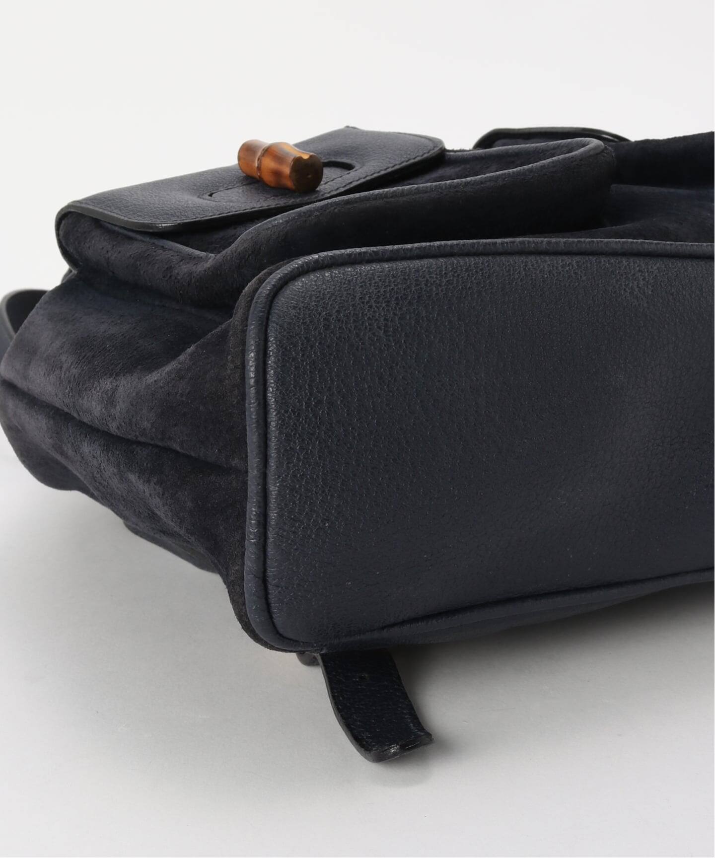 VINTAGE GUCCI/グッチ】Bamboo backpack suede（バックパック