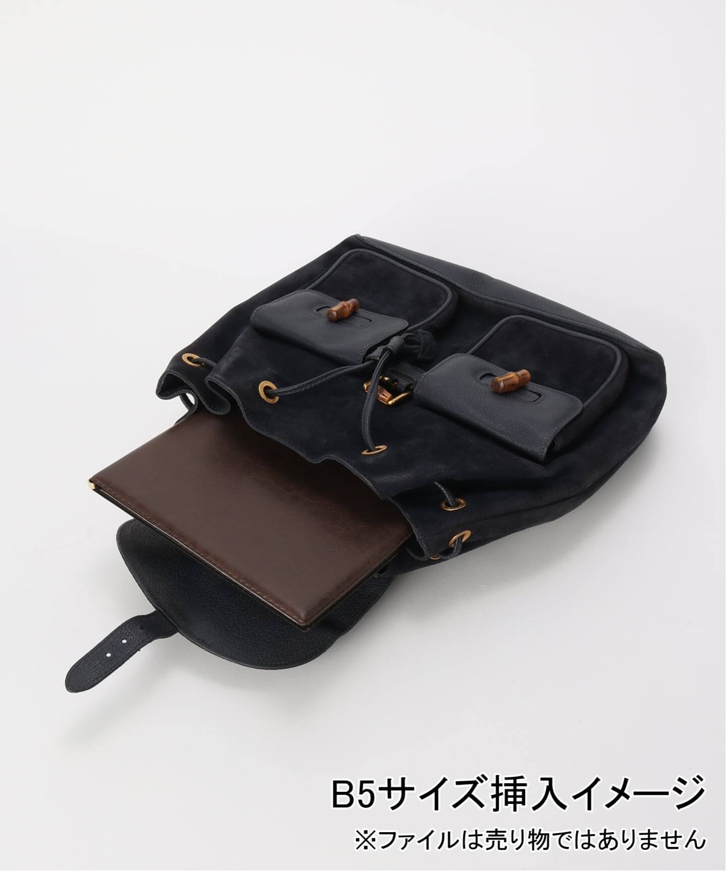 VINTAGE GUCCI/グッチ】Bamboo backpack suede（バックパック