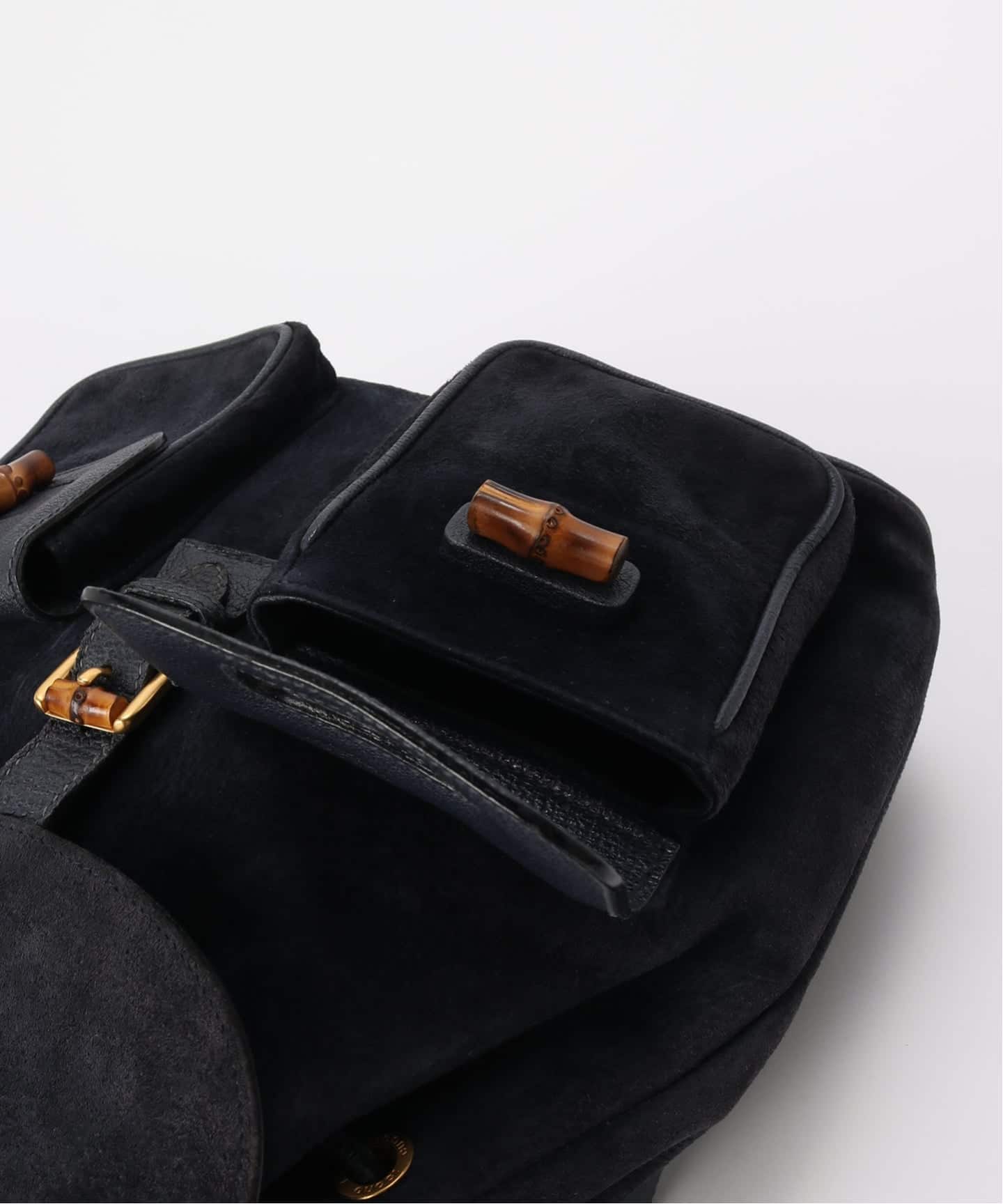 VINTAGE GUCCI/グッチ】Bamboo backpack suede（バックパック
