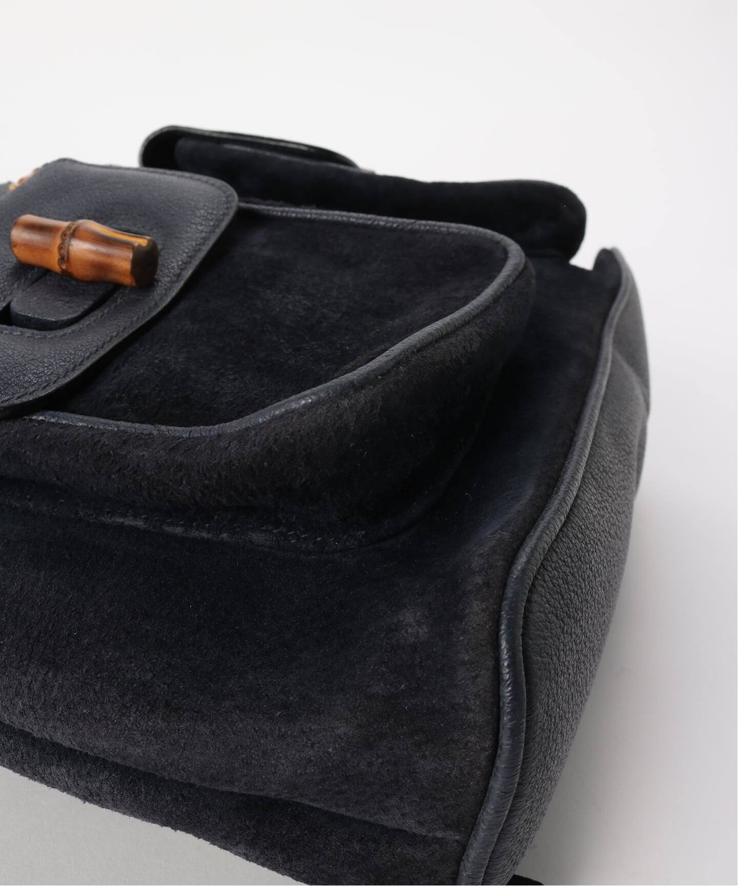 VINTAGE GUCCI/グッチ】Bamboo backpack suede（バックパック