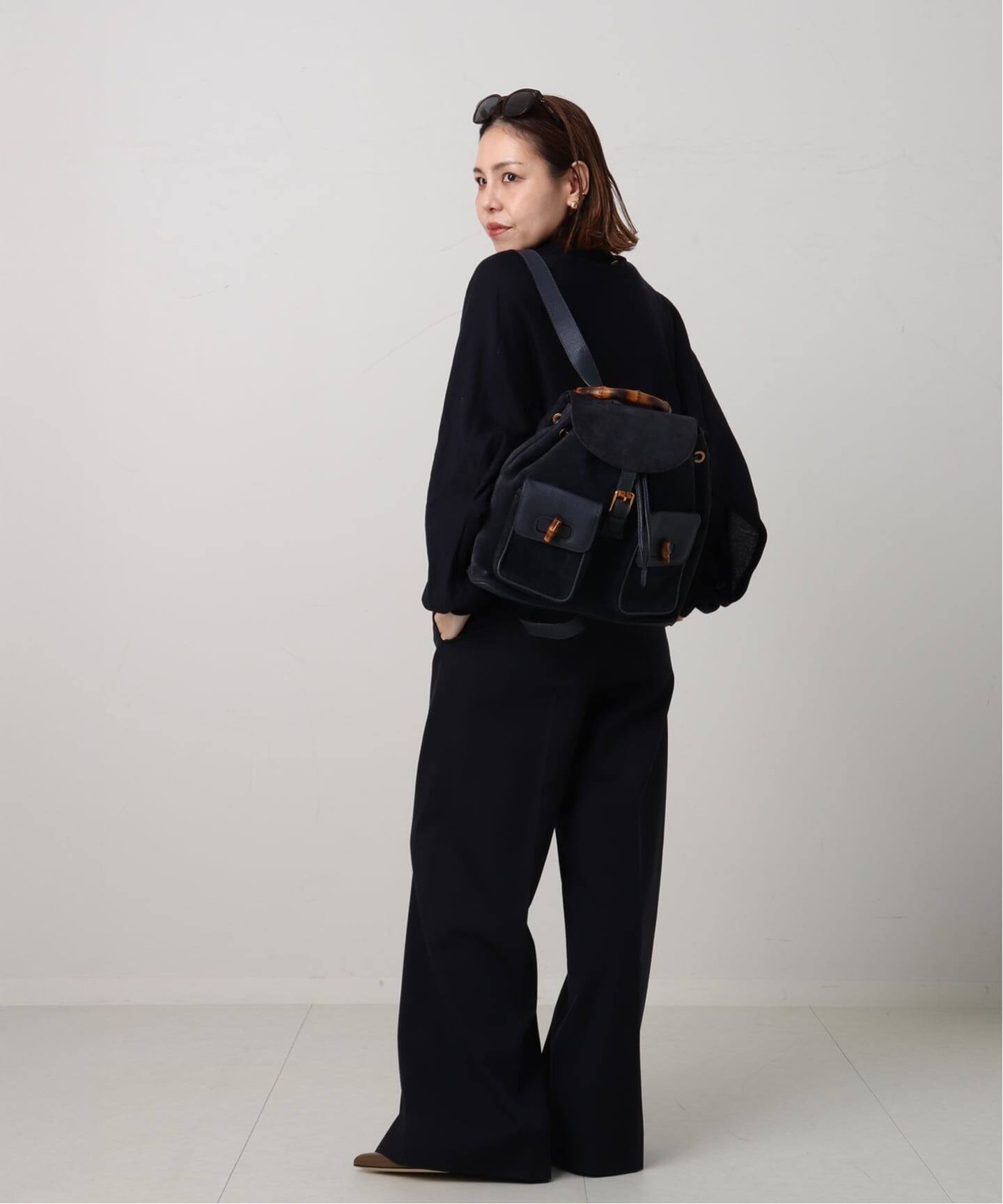 VINTAGE GUCCI/グッチ】Bamboo backpack suede（バックパック