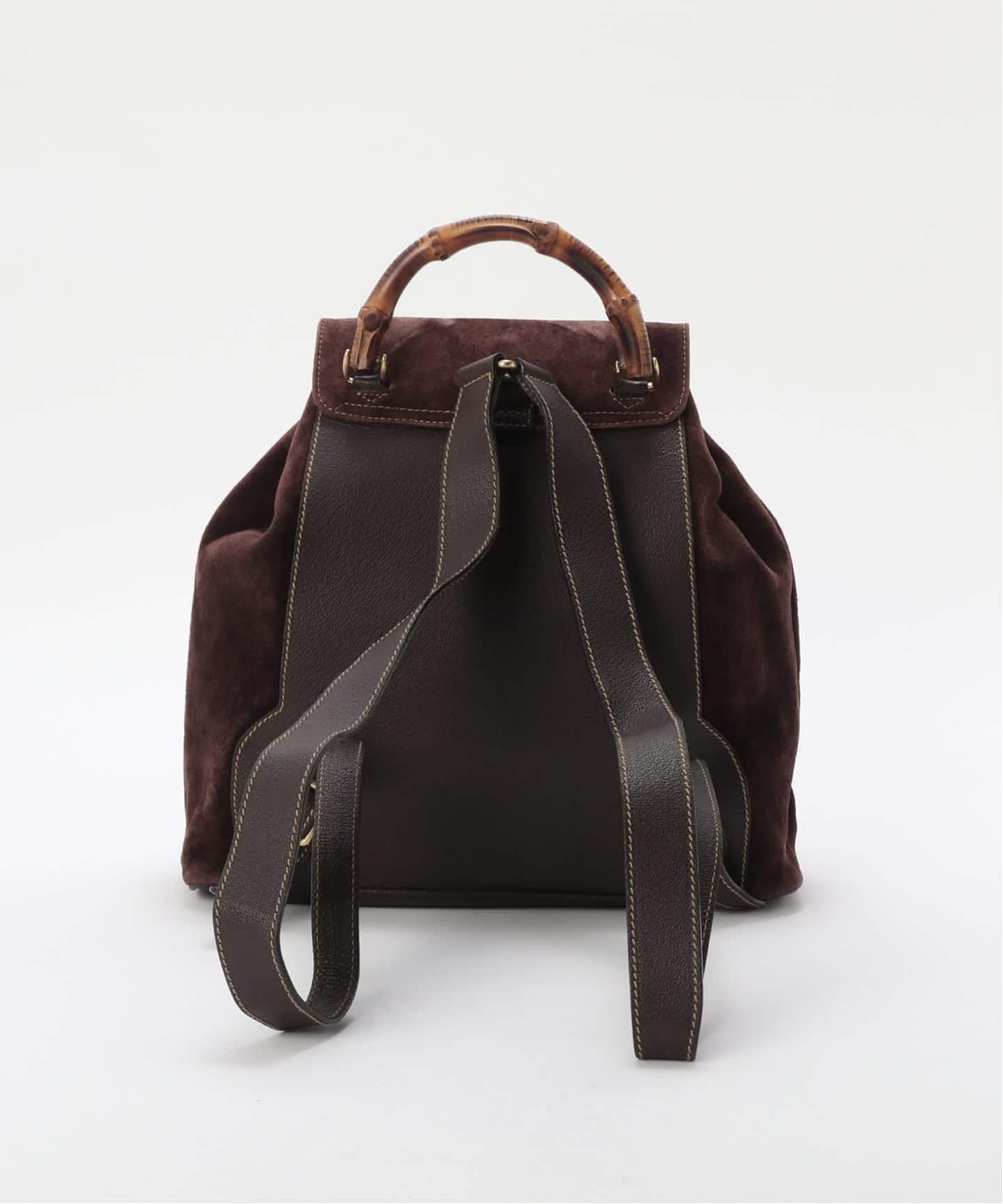 VINTAGE GUCCI/グッチ】Bamboo backpack suede（バックパック