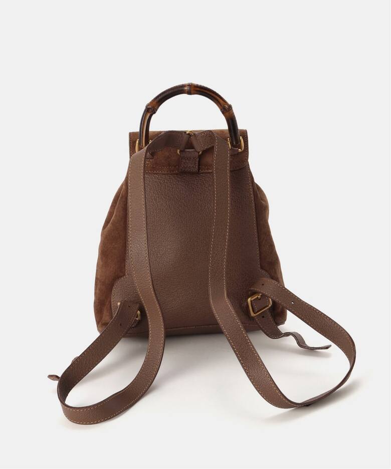 VINTAGE GUCCI/グッチ】 Bamboo バックパック ミニ suede（バック 