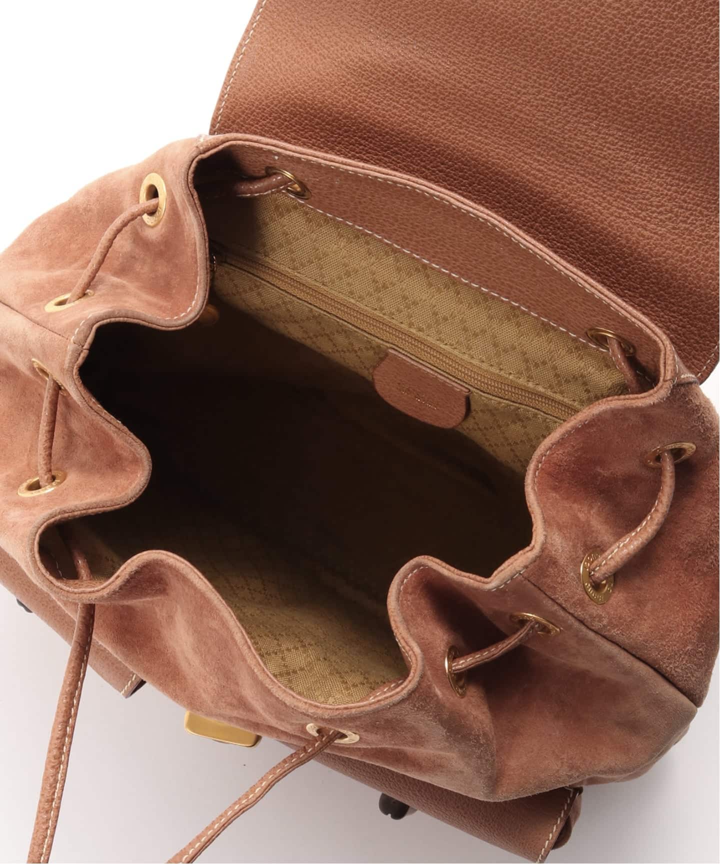 VINTAGE GUCCI/グッチ】Bamboo backpack suede（バックパック