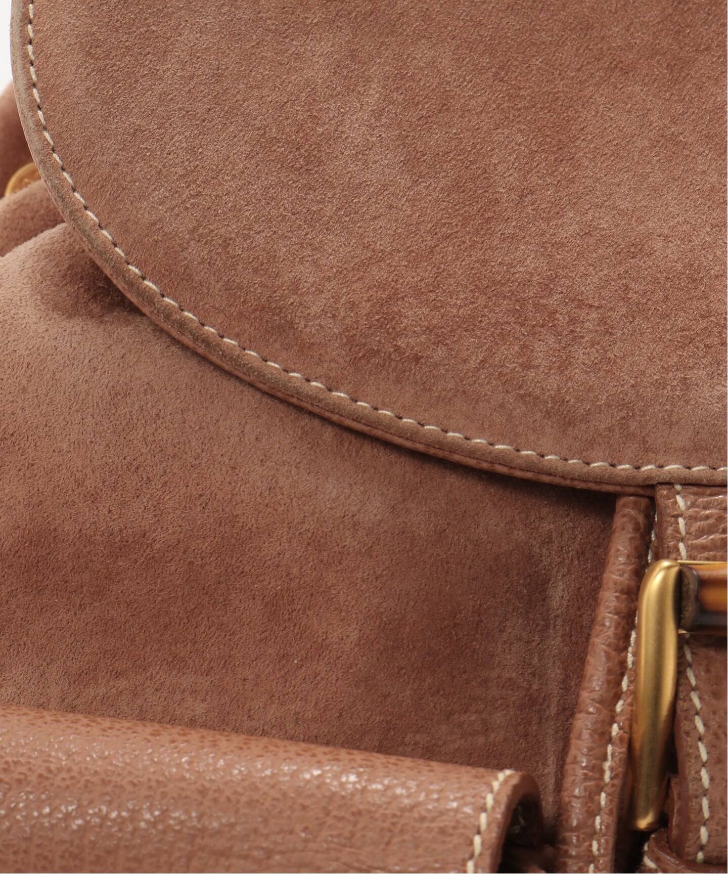 VINTAGE GUCCI/グッチ】Bamboo backpack suede（バックパック