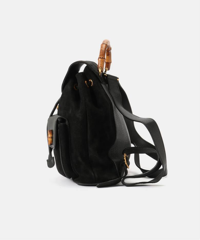 VINTAGE GUCCI/グッチ】Bamboo バックパック suede（バックパック 