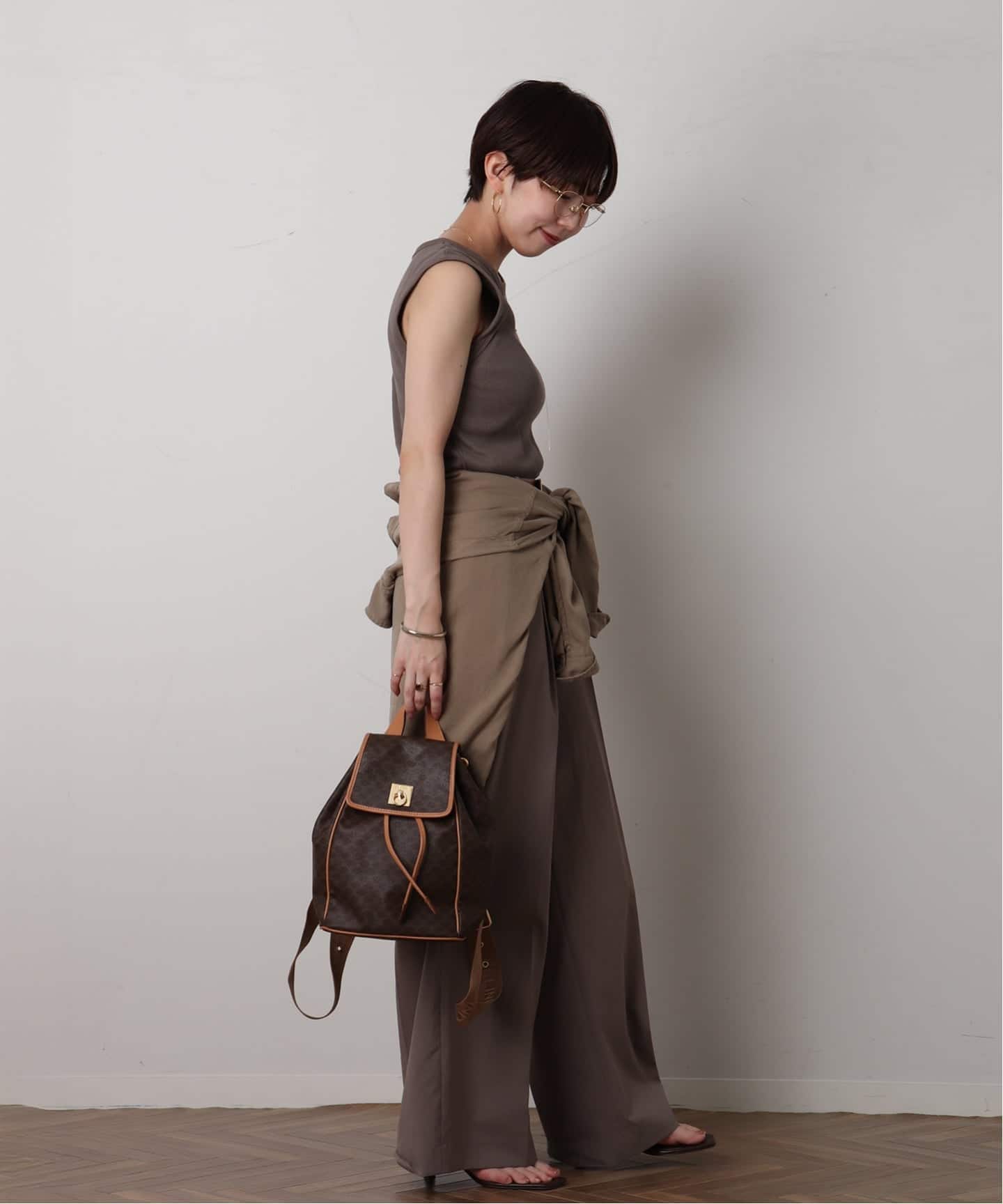ヴォンテージ CELINE セリーヌ マカダム ミニリュック VINTAGE CELINE/セリーヌ】macadam バックパック（バックパック