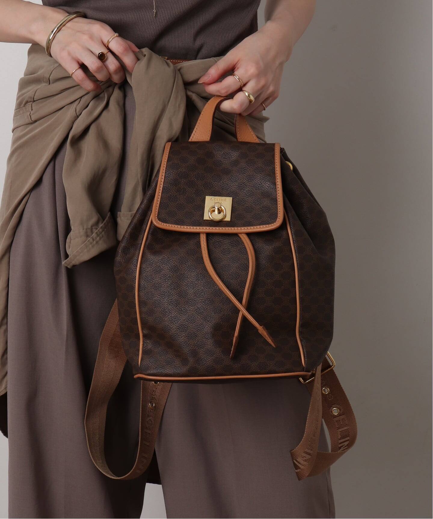 VINTAGE CELINE/セリーヌ】macadam バックパック（バックパック  