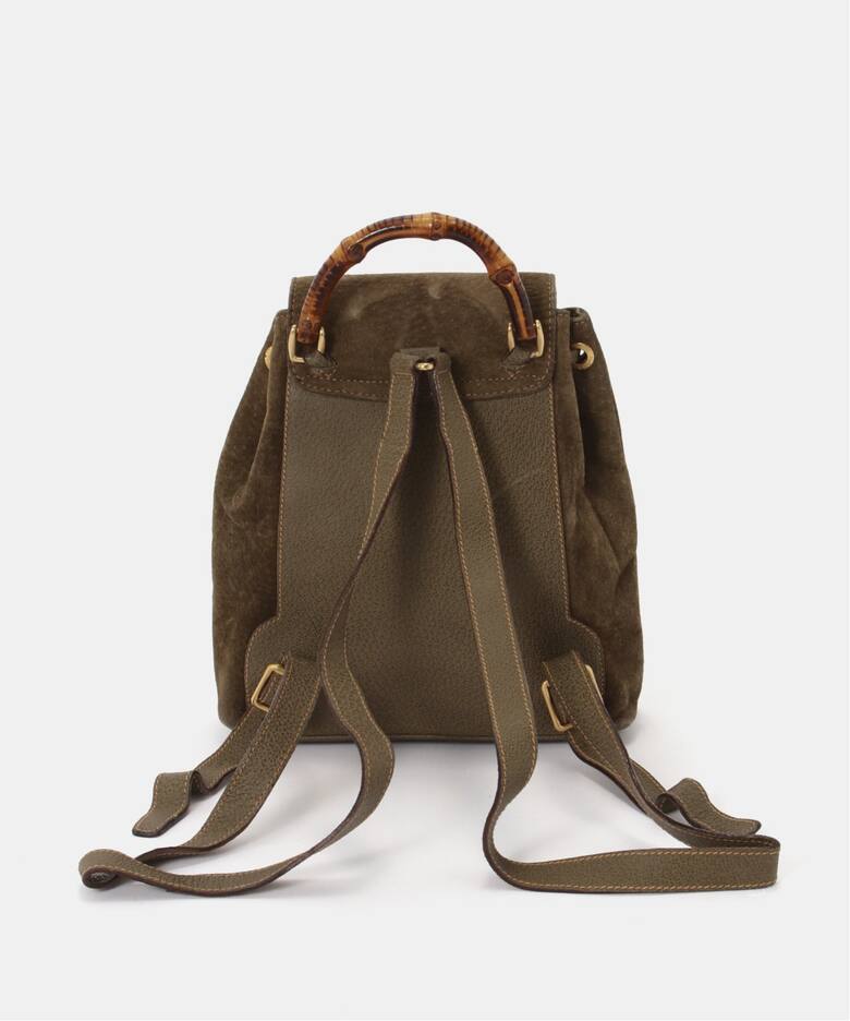 VINTAGE GUCCI/グッチ】Bamboo バックパック mini suede（バックパック 