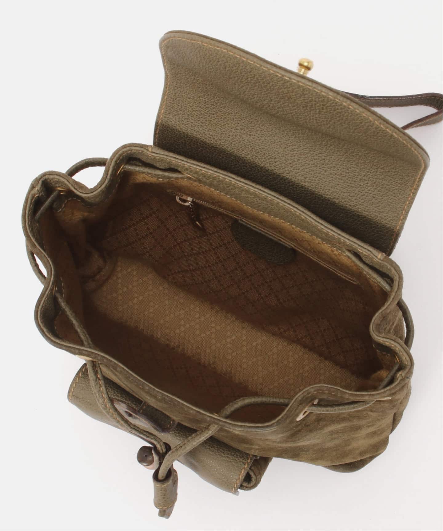 VINTAGE GUCCI/グッチ】Bamboo バックパック mini suede（バックパック