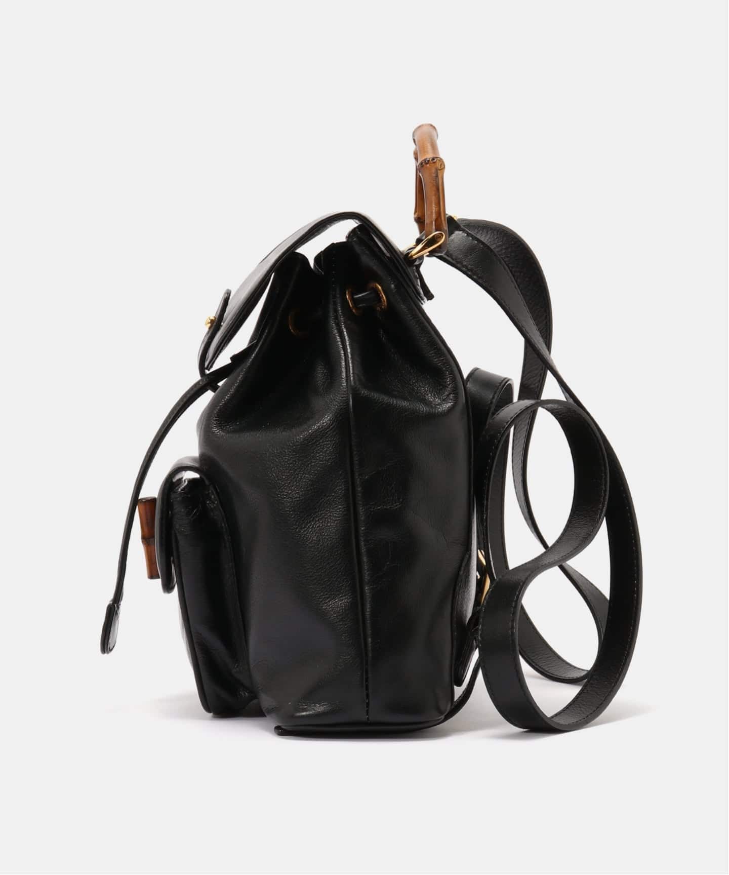 GUCCI バンブーミニリュック ミンバッグパック 黒 ブラック 竹 GUCCI