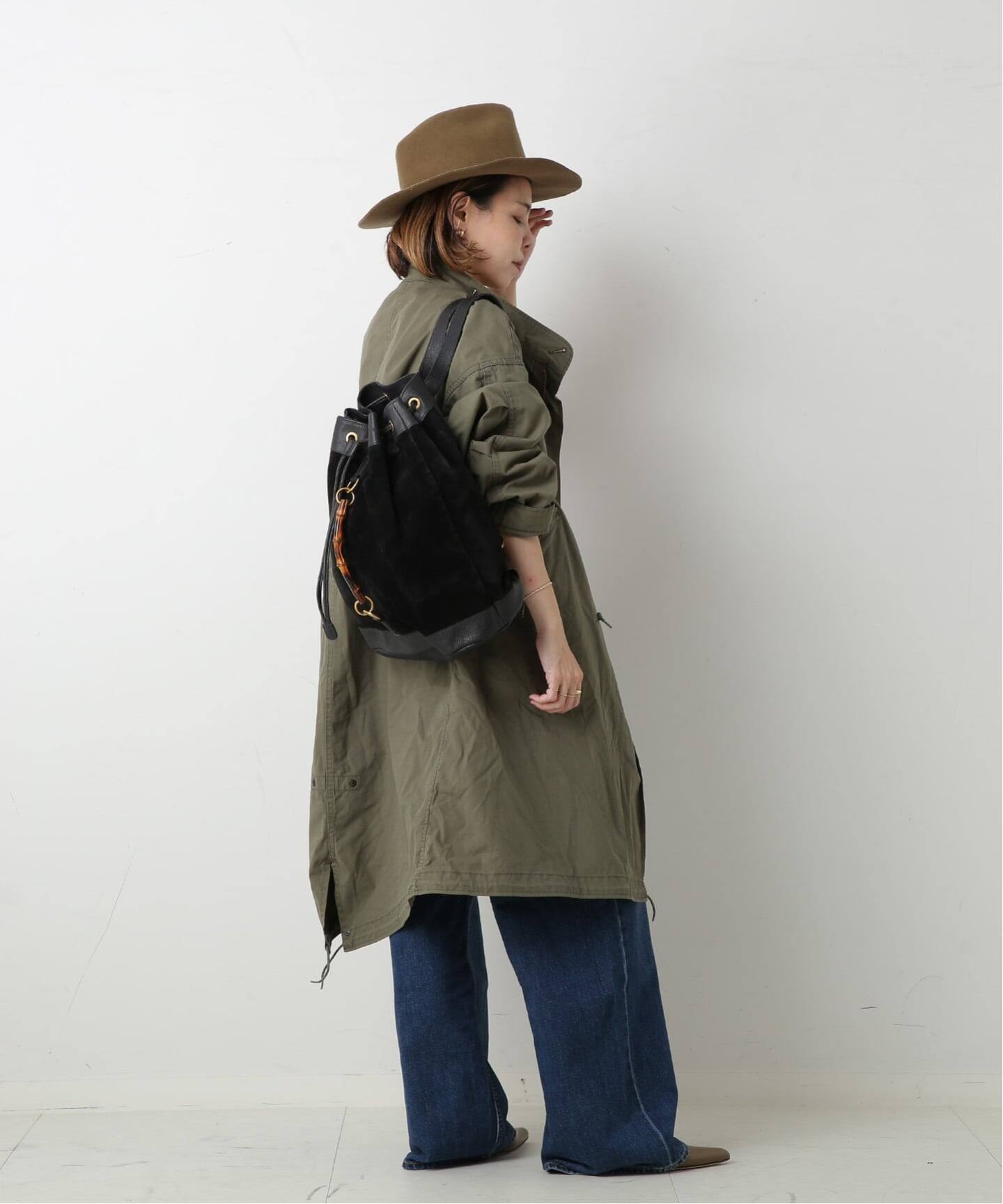 VINTAGE GUCCI/グッチ】Bamboo backpack suede（バックパック