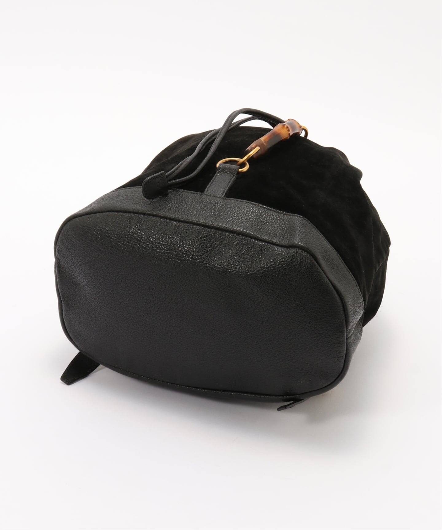 VINTAGE GUCCI/グッチ】Bamboo backpack suede（バックパック