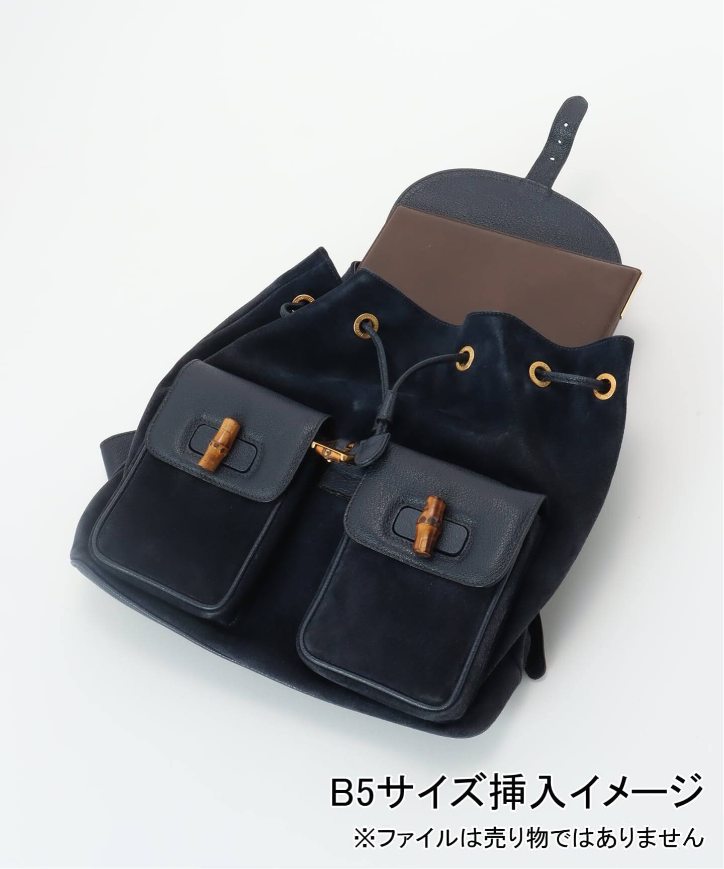 VINTAGE GUCCI/グッチ】 Bamboo バックパック suede（バックパック
