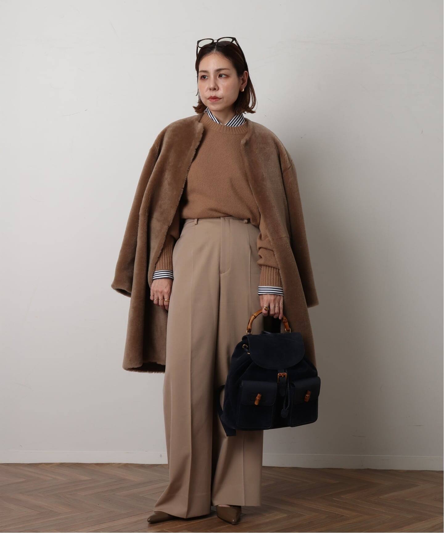 GUCCI ビンテージ　バンブーバックパック VINTAGE GUCCI/グッチ】 Bamboo バックパック suede（バックパック