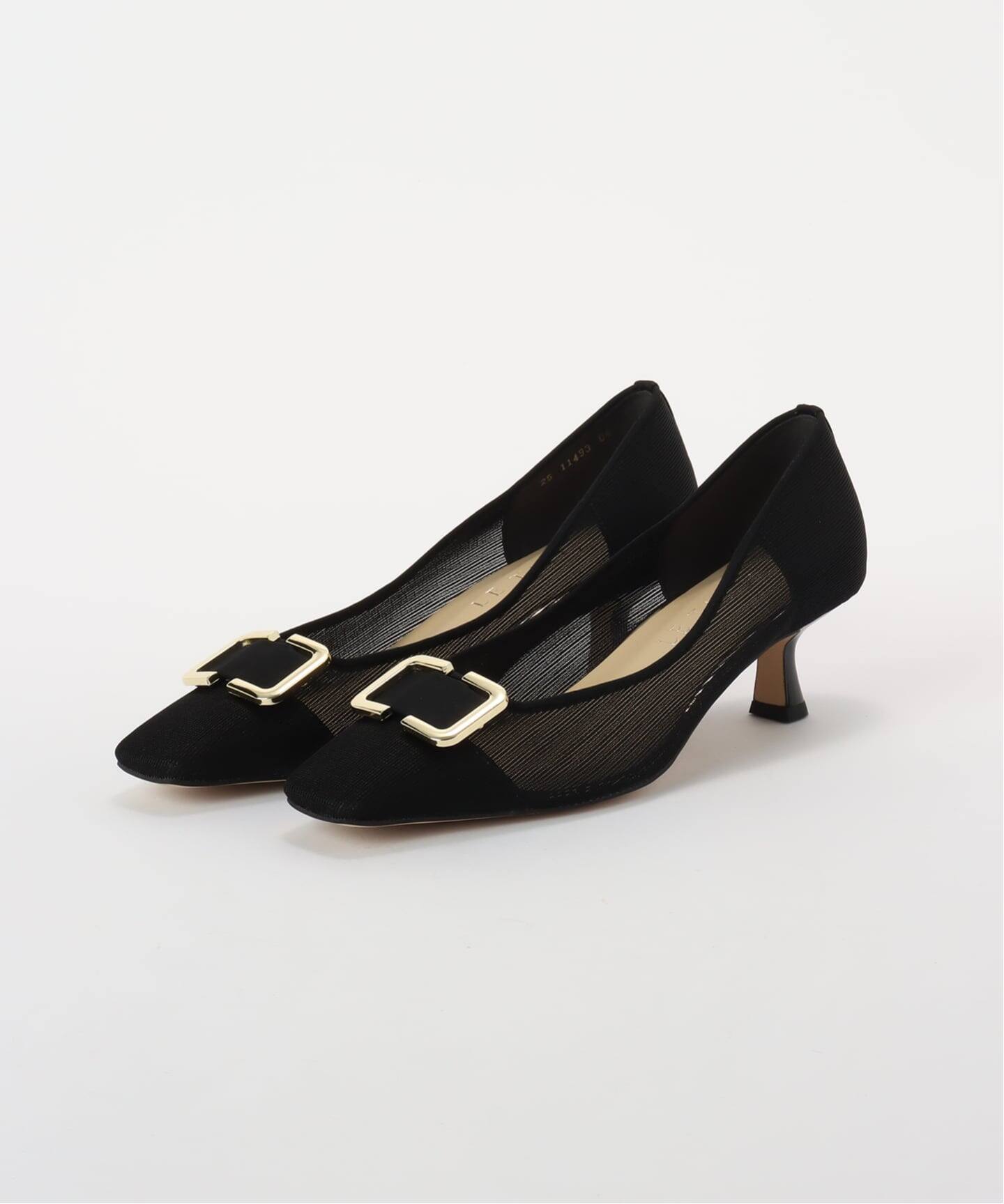 5cmスクエアチュールバックルパンプス（パンプス）｜LE TALON（ル