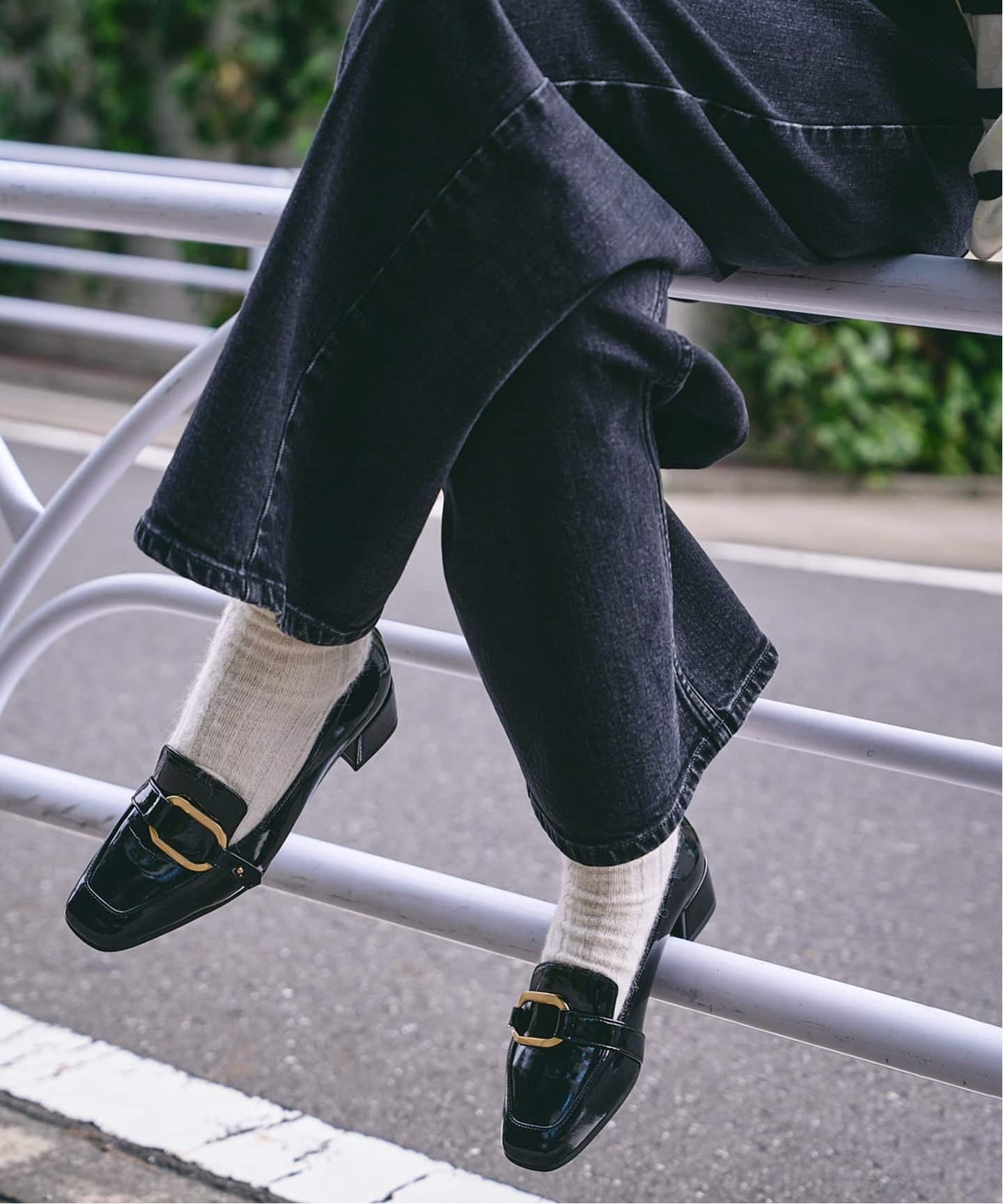 3.5cmスクエアバックルローファー（ローファー）｜LE TALON（ル タロン