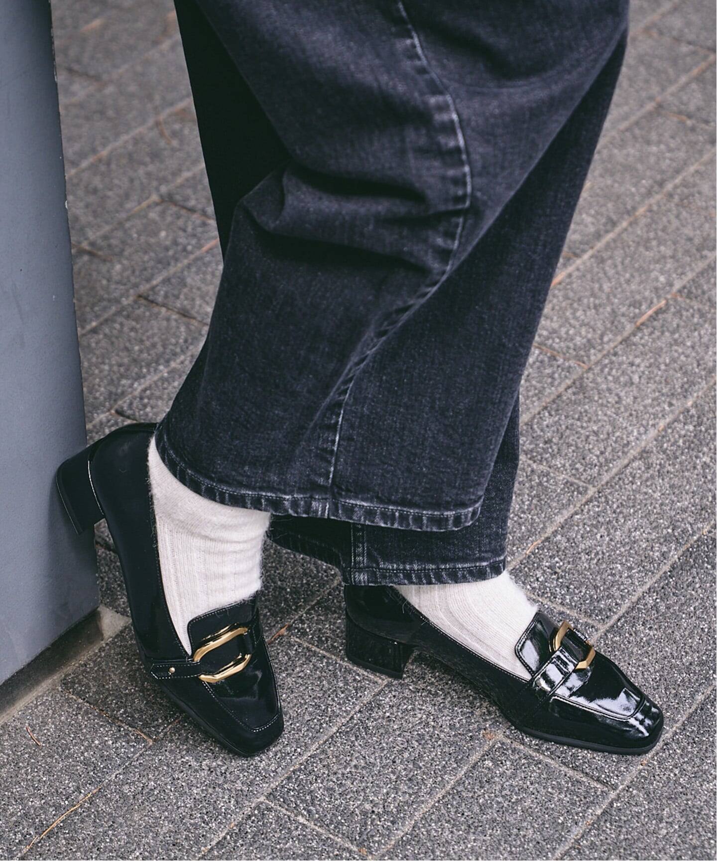 ルタロン（LE TALON）/3．5cmスクエアバックルローファー 3.5cmスクエアバックルローファー（ローファー）｜LE TALON（ル タロン