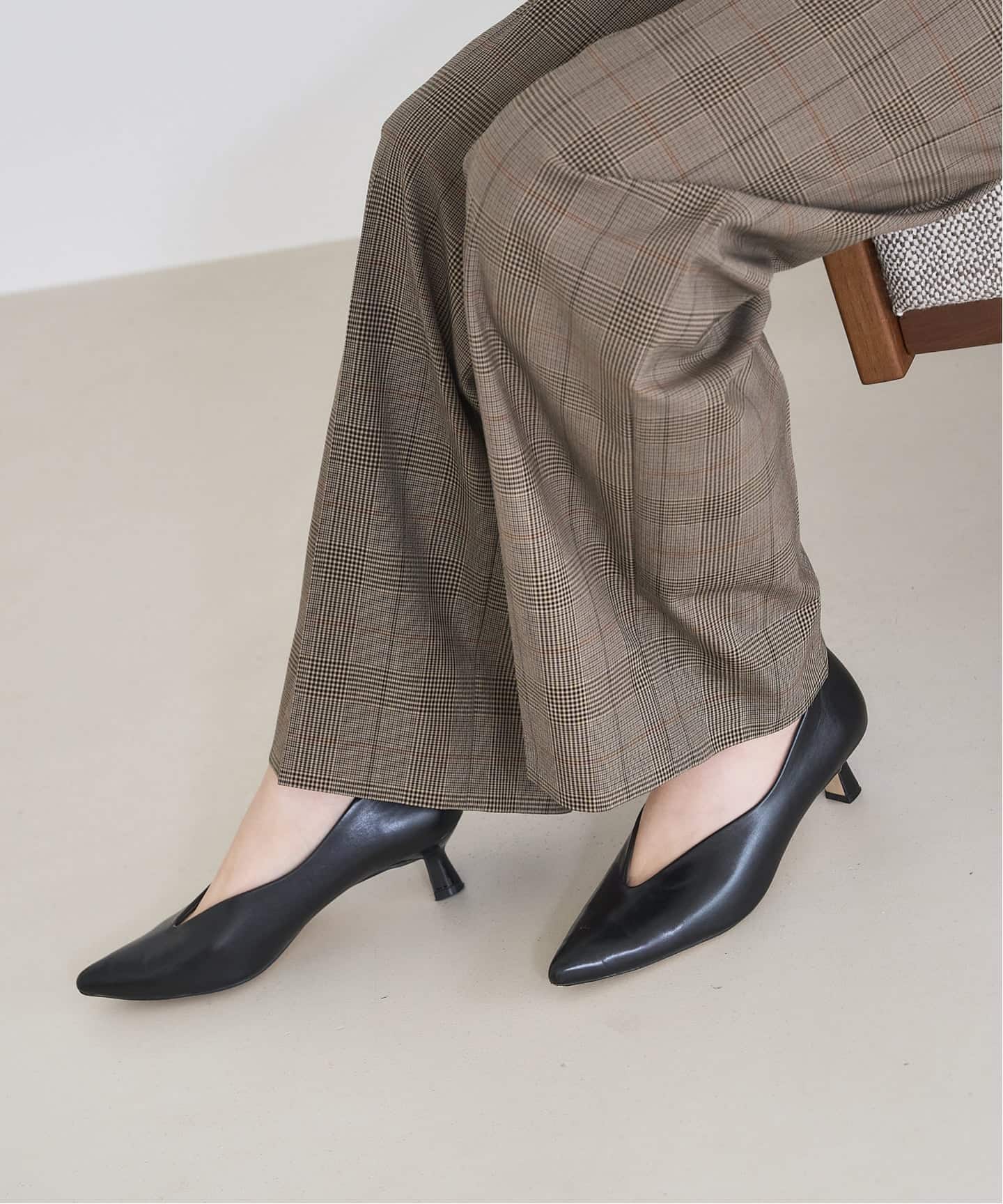 【専用ページ】未使用　ルタロンポインテッドハイバンプパンプスブラック24.5cm LE TALON パンプス 「追加2」4.5cmポインテッドハイバンプ