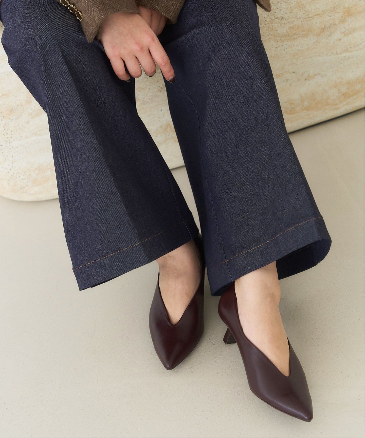 追加3》4.5cmポインテッドハイバンプパンプス（パンプス）｜LE TALON