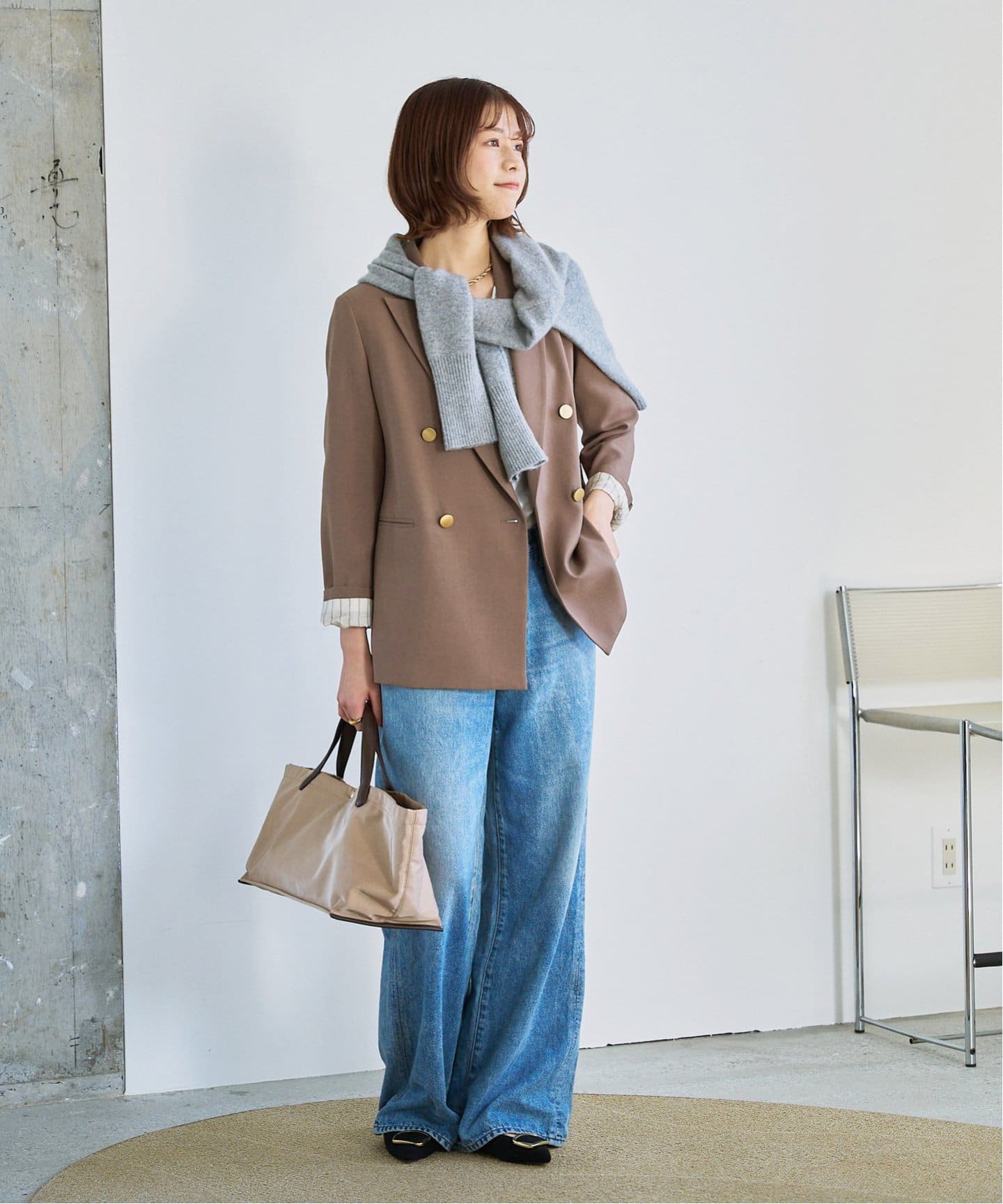 追加》3cmポインテッドニュアンスバックルパンプス（パンプス）｜LE