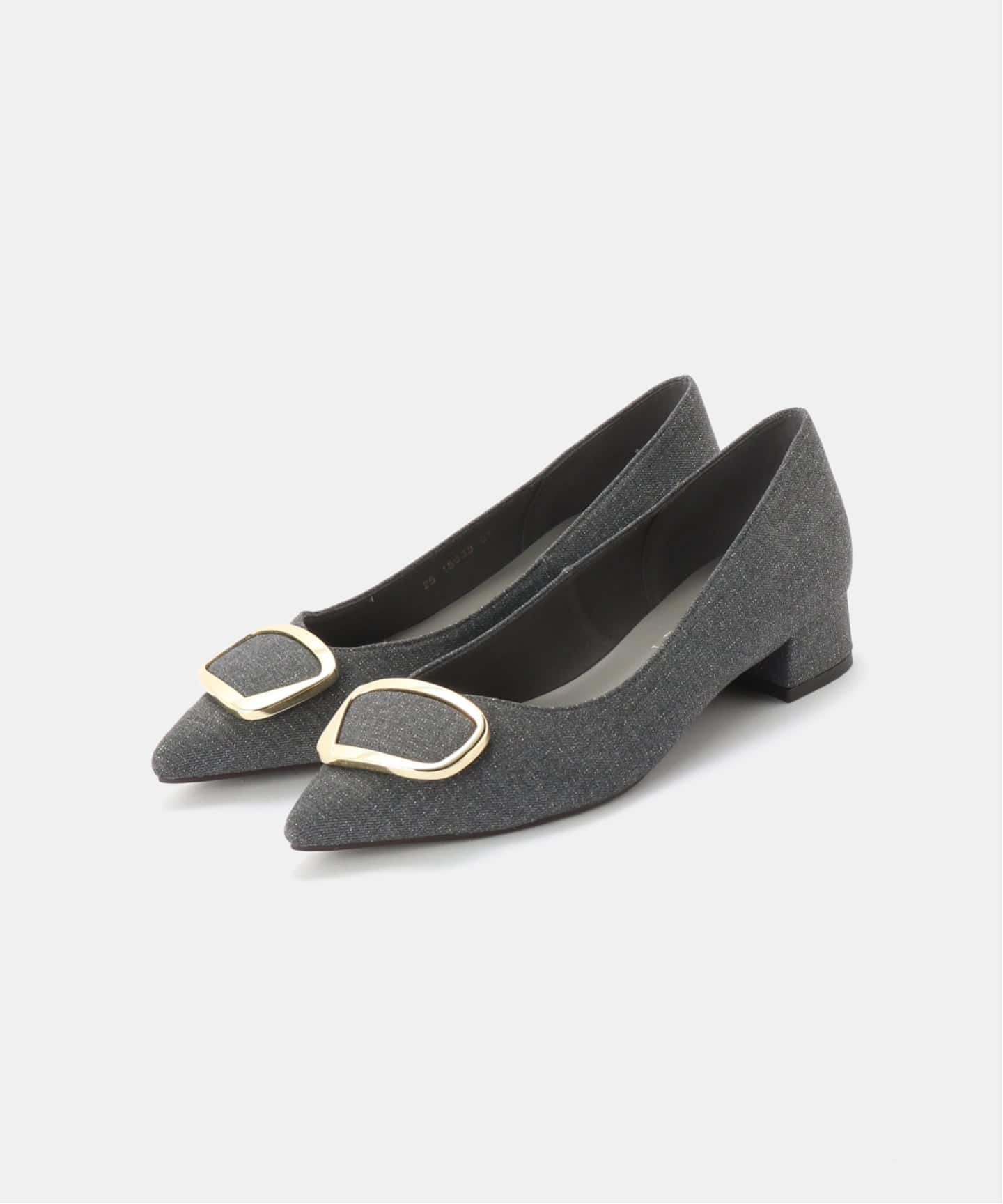 追加》3cmポインテッドニュアンスバックルパンプス（パンプス）｜LE