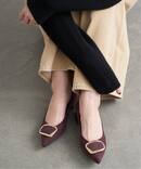 《追加》3cmポインテッドニュアンスバックルパンプス