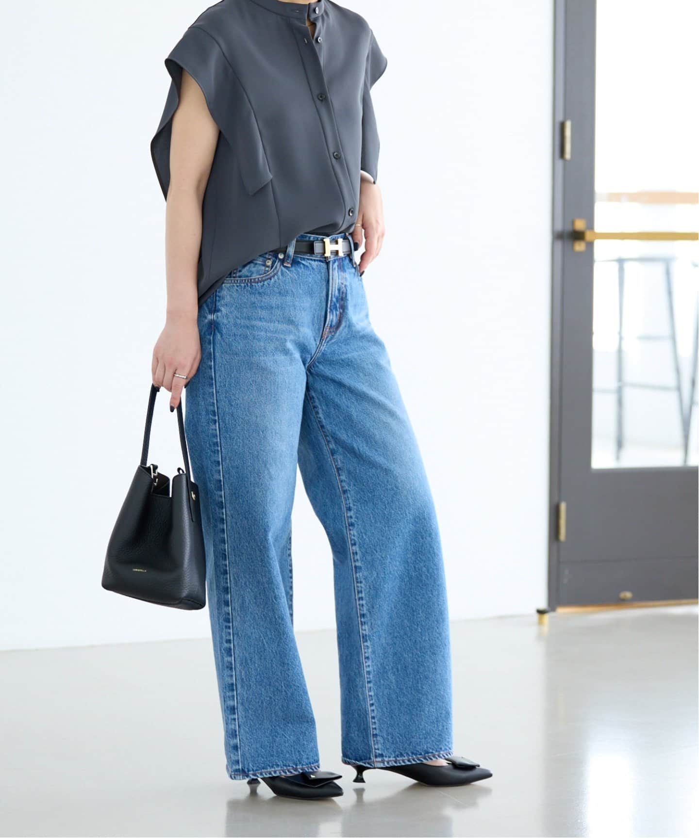 追加》3.5cmポインテッドLモチーフパンプス（パンプス）｜LE
