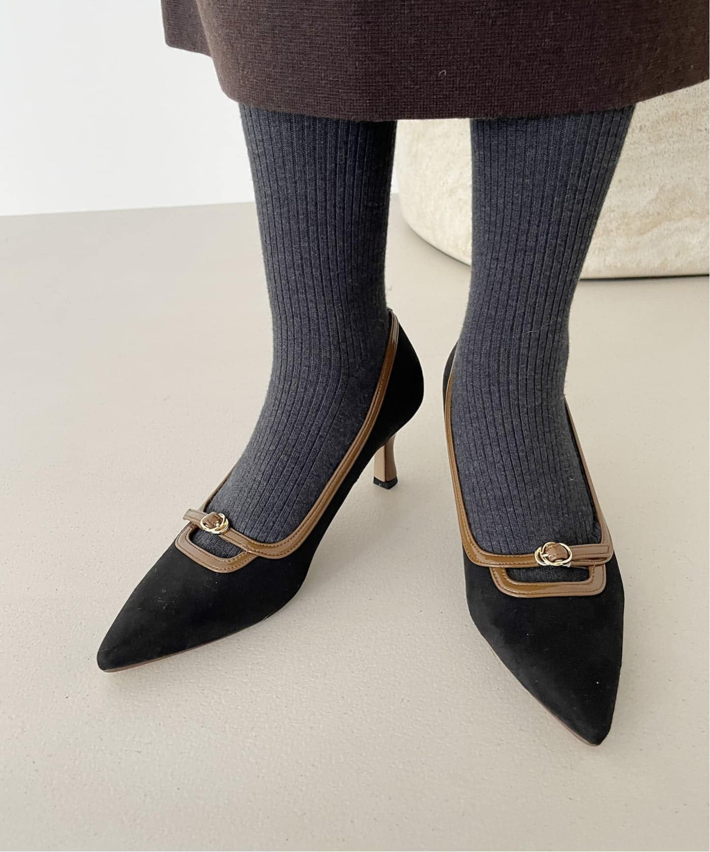 LETALON 6.5cmポインテッドフロントベルトパンプス 6.5cmポインテッドフロントベルトパンプス（パンプス）｜LE TALON（ル