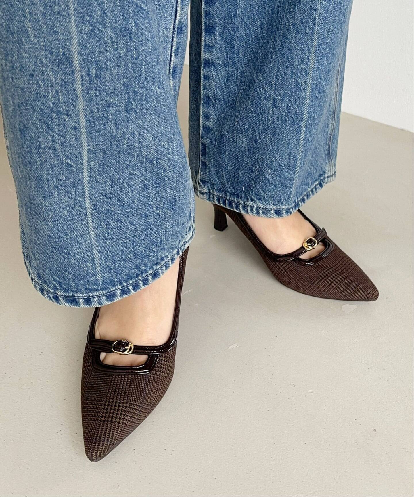 6.5cmポインテッドフロントベルトパンプス（パンプス）｜LE TALON（ル