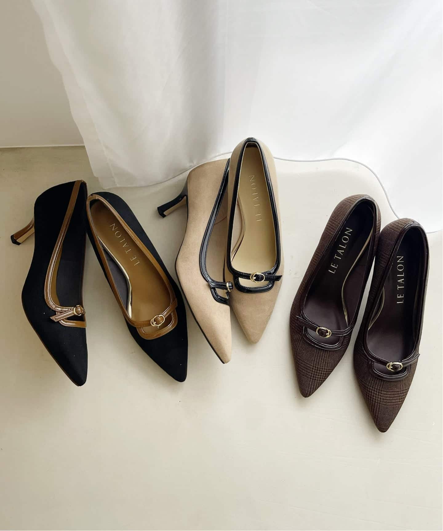 6.5cmポインテッドフロントベルトパンプス（パンプス）｜LE TALON（ル