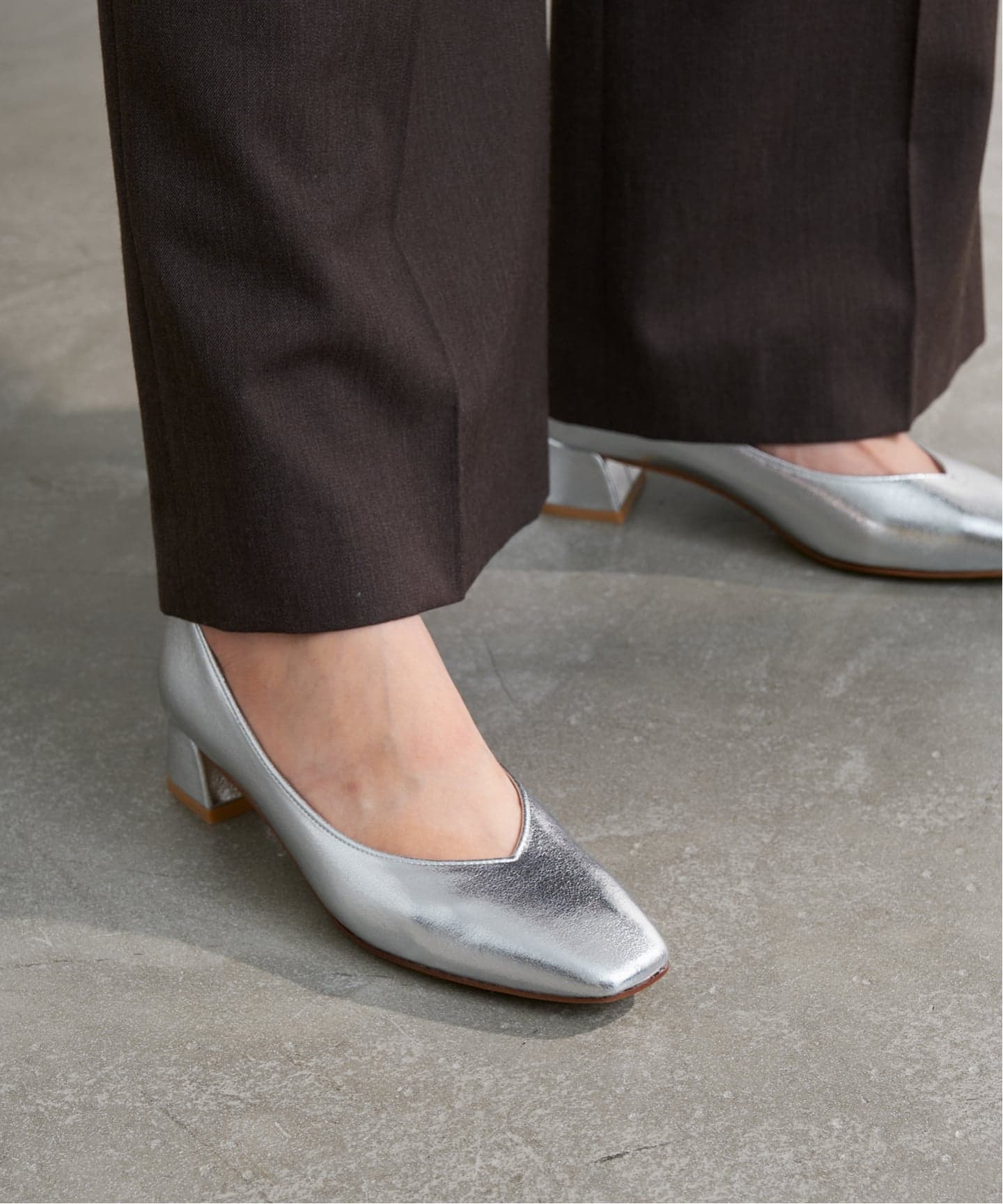 追加》4cmスクエアVカットパンプス（パンプス）｜LE TALON（ル タロン