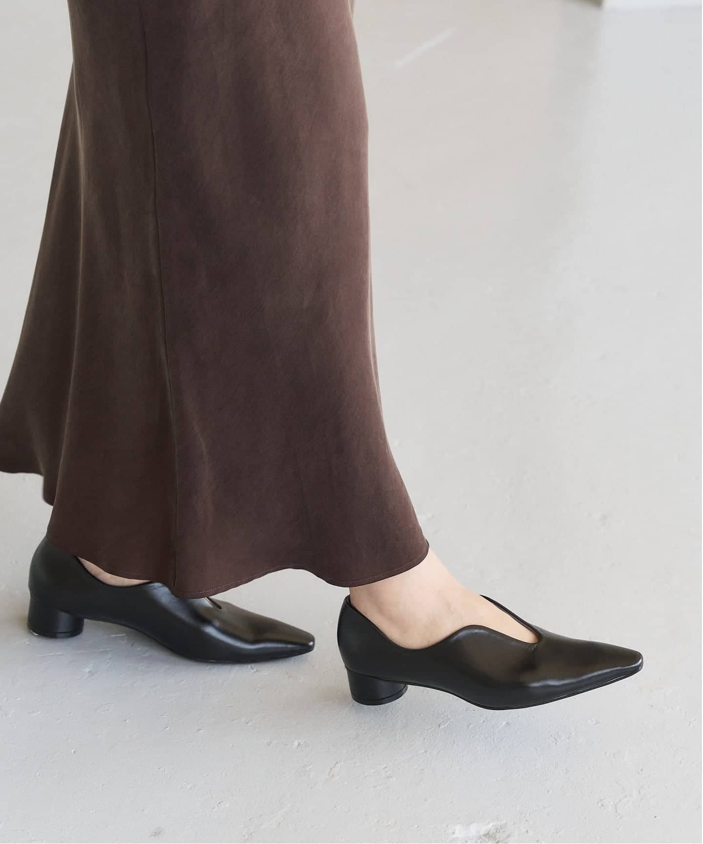 3cmフレンチスクエアスリットパンプス（パンプス）｜LE TALON（ル