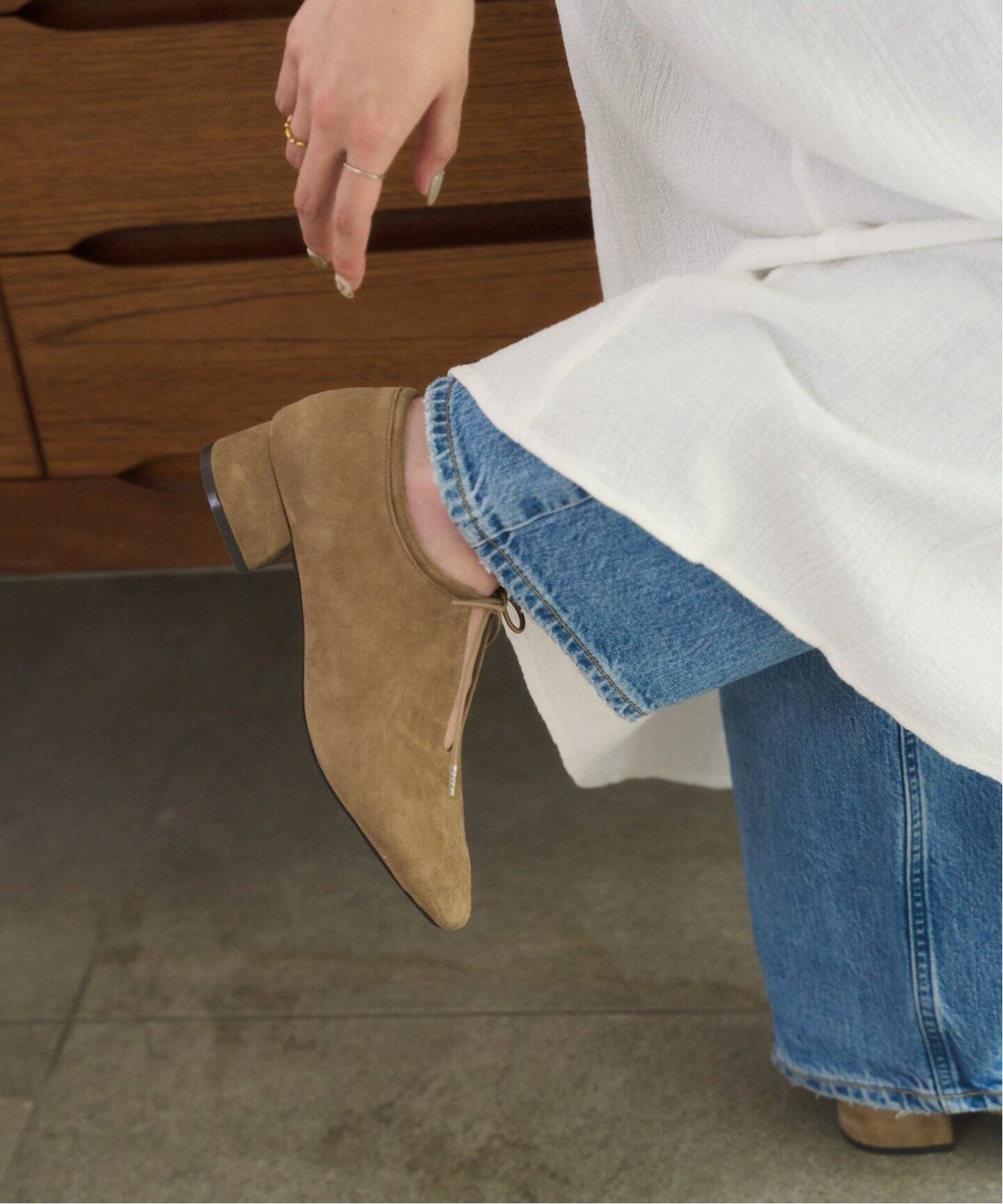 3.5cmレザーレースアップパンプス（パンプス）｜LE TALON（ル タロン