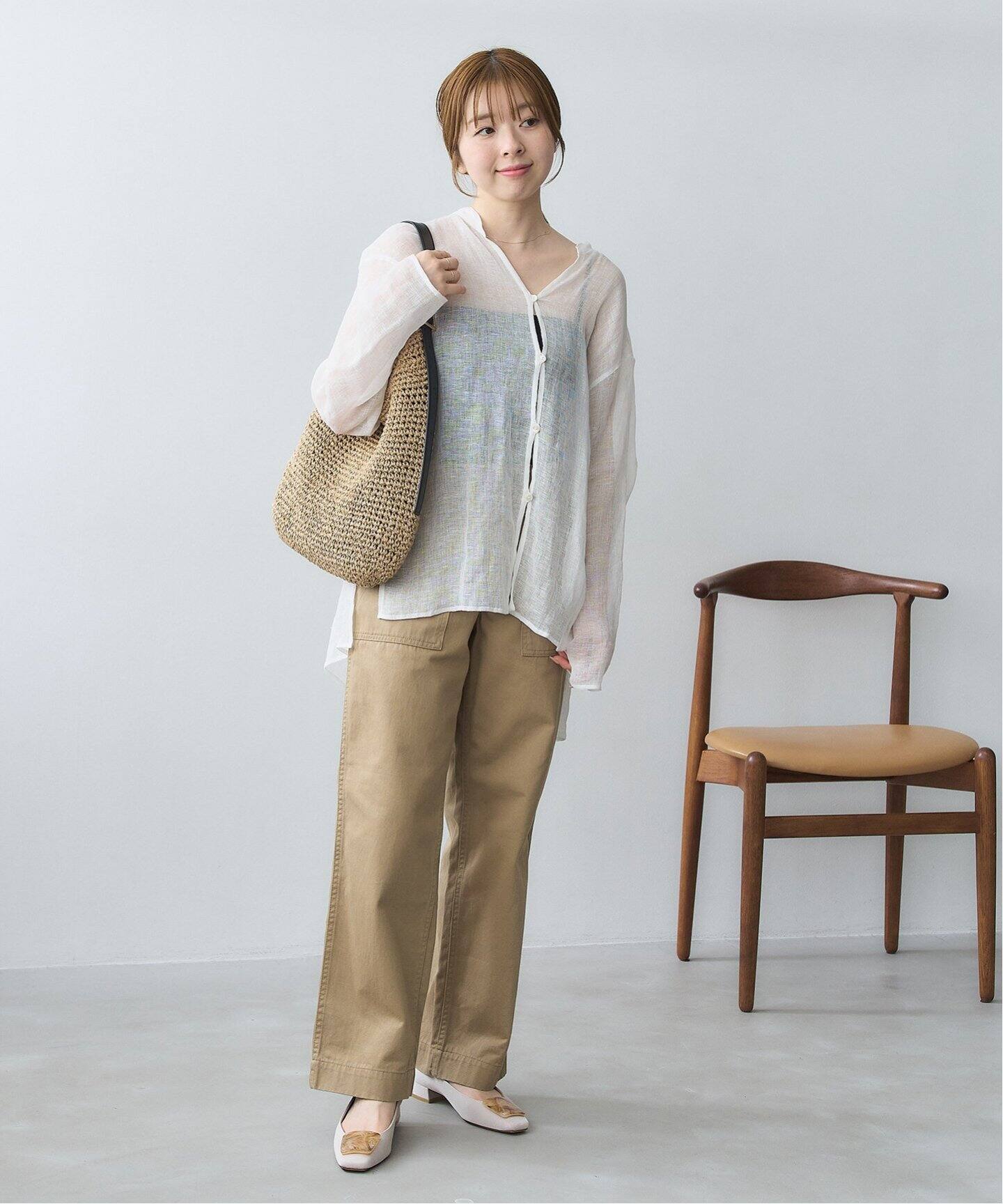 2.5cmスクエアクリアモチーフフラット（フラットシューズ）｜LE TALON  