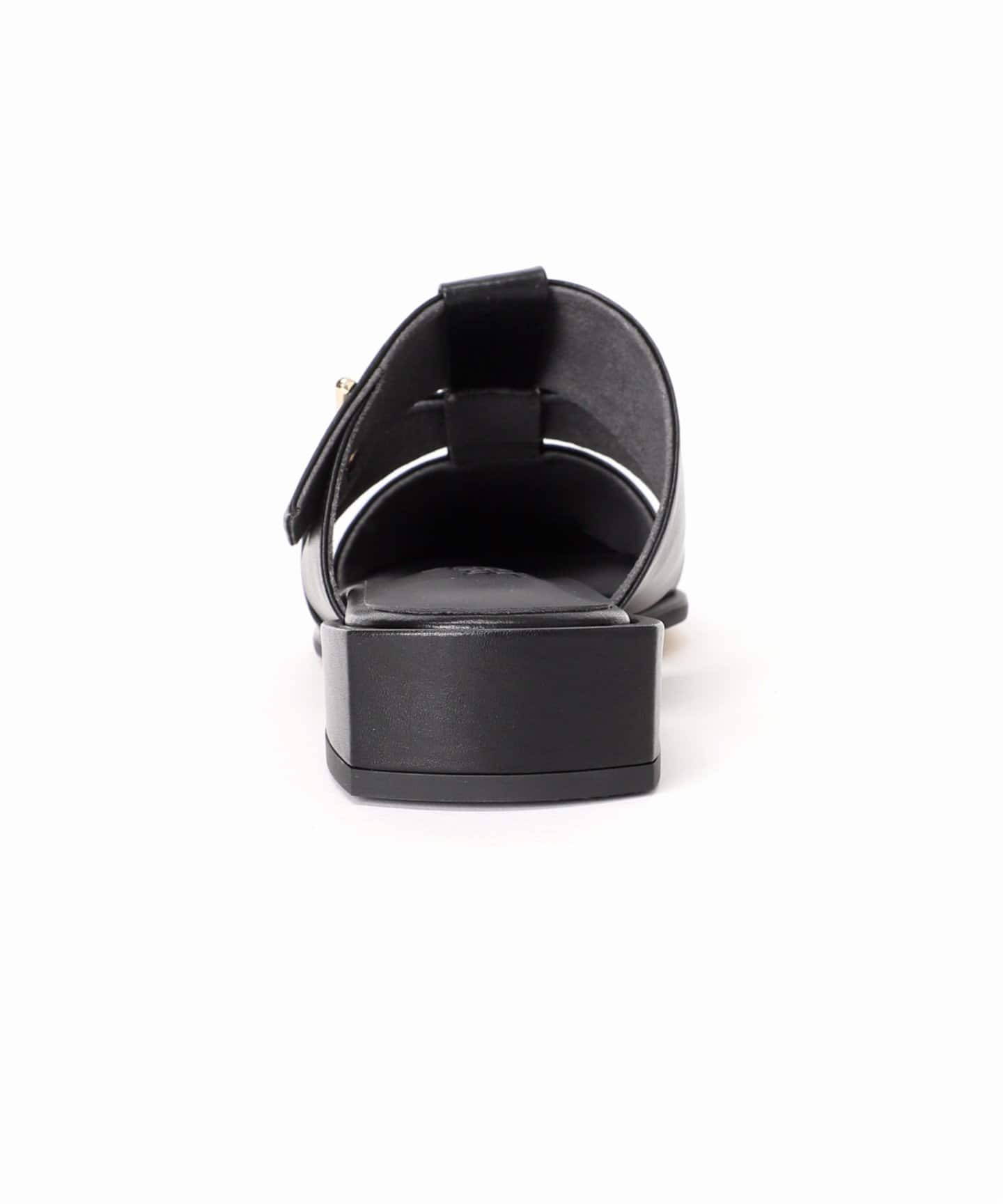 美品◇LE TALON 5cmスクエアハイバンプミュールサンダル XS 黒 美品◇LE TALON 5cmスクエアハイバンプミュールサンダル XS 黒