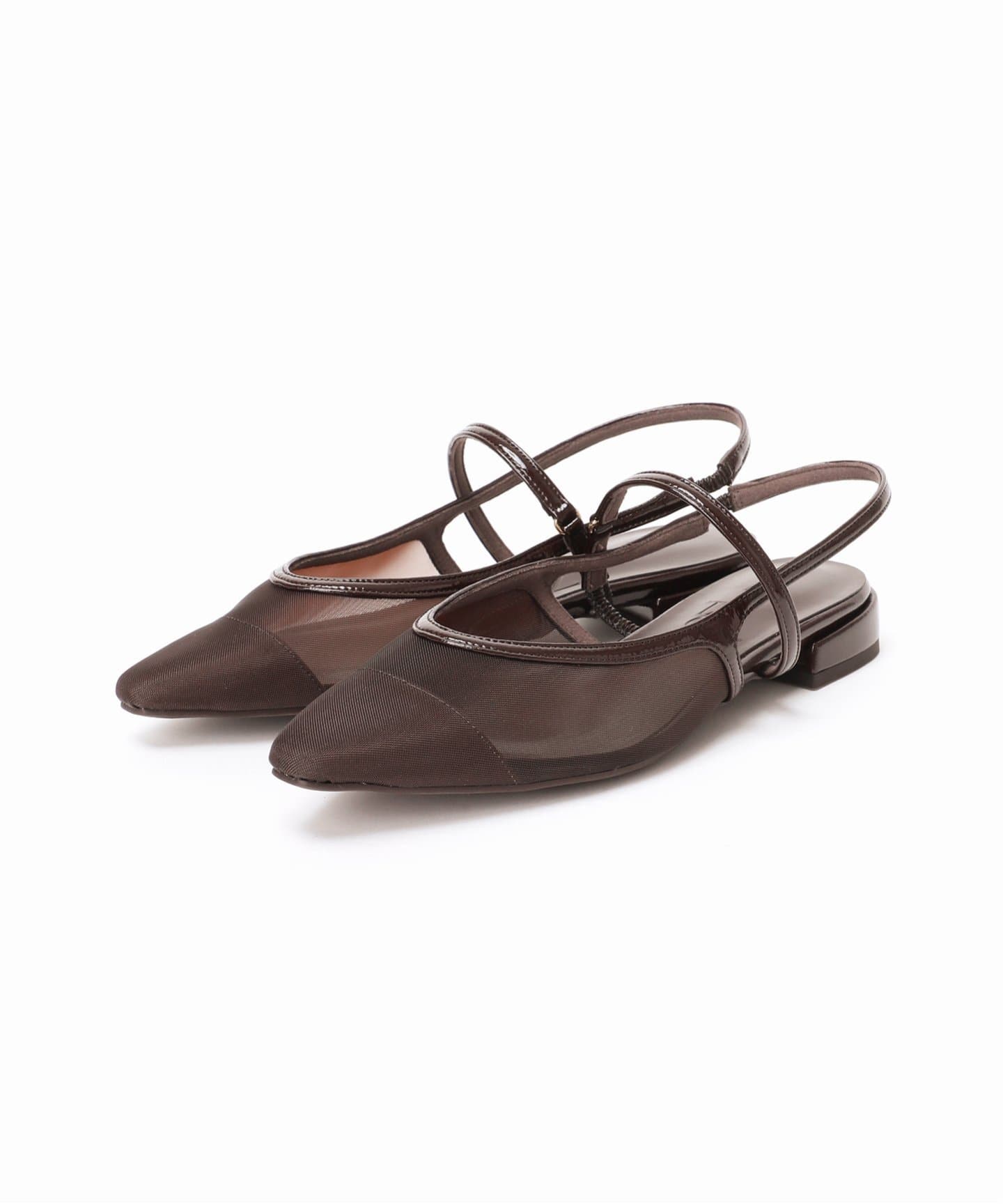 LE TALON シアーストラップスリングバック ブラウン 23 シアーストラップスリングバック（フラットシューズ）｜LE TALON