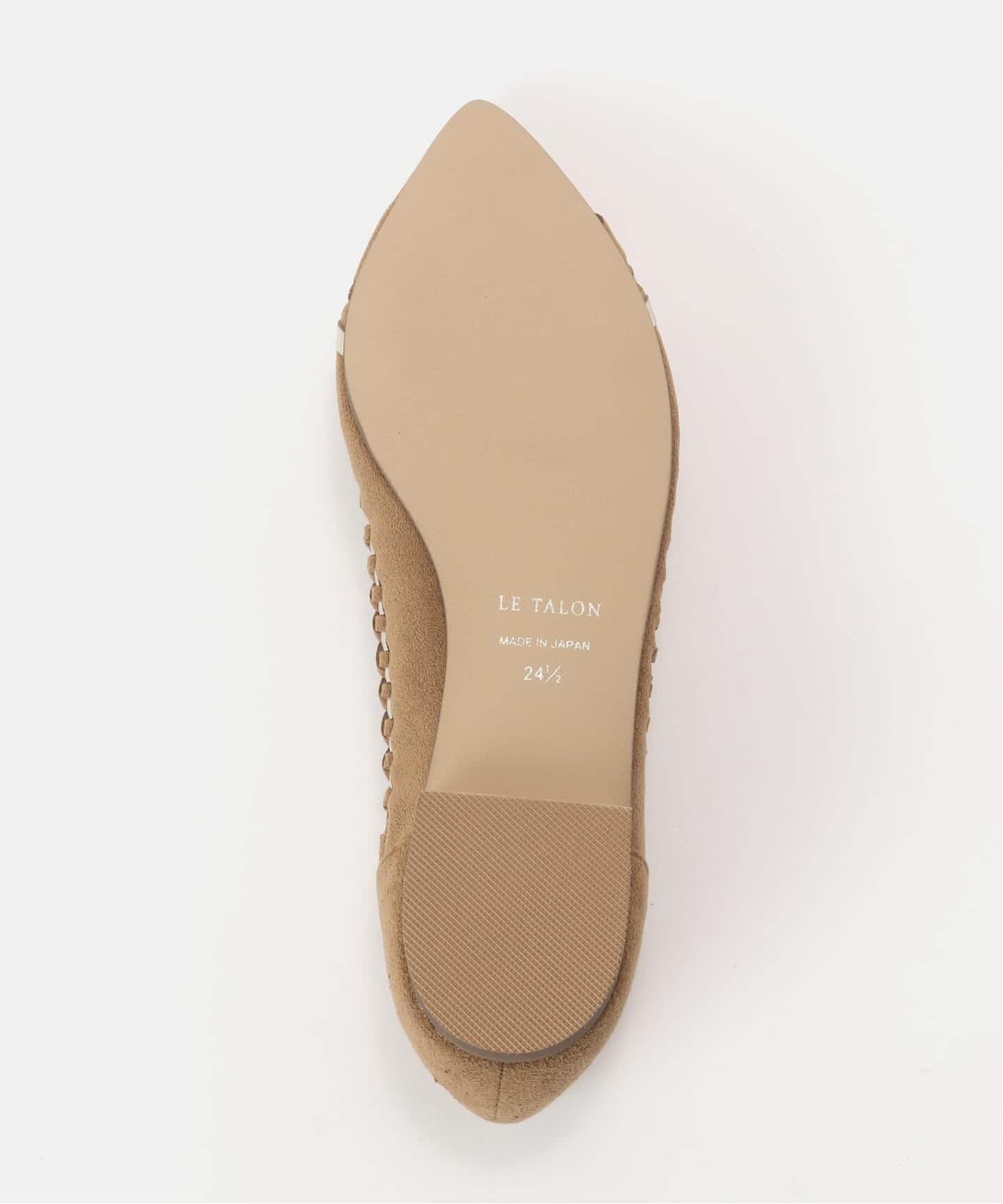 【新品】大人気 ルタロン ポインテッドネットフラットパンプス キャメル 23.5 新品】大人気 ルタロン ポインテッドネットフラットパンプス