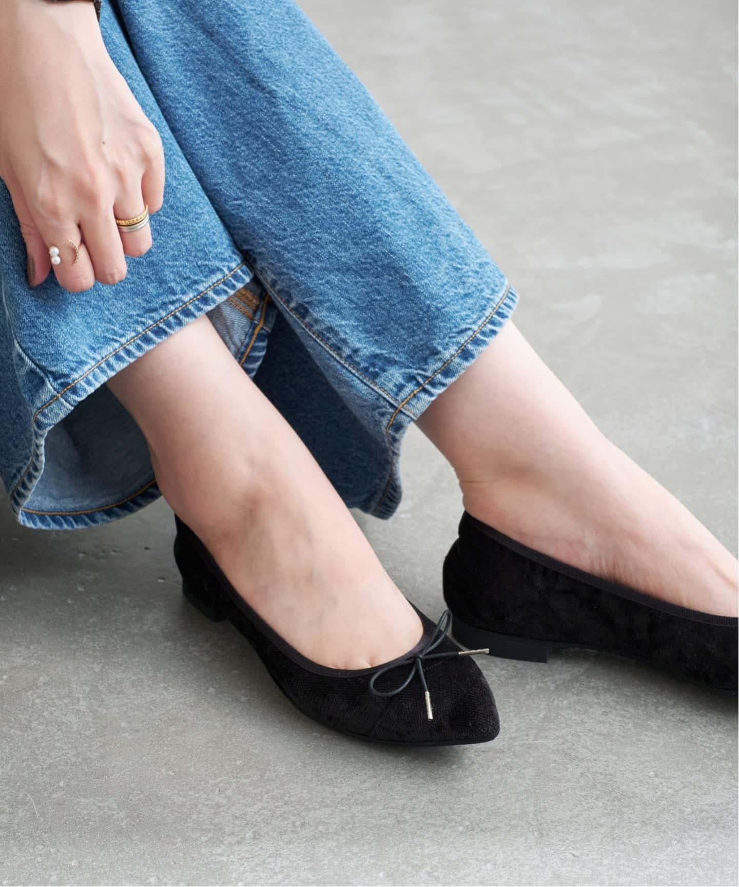 追加》ポインテッドギャザーバレエ（バレエシューズ）｜LE TALON（ル