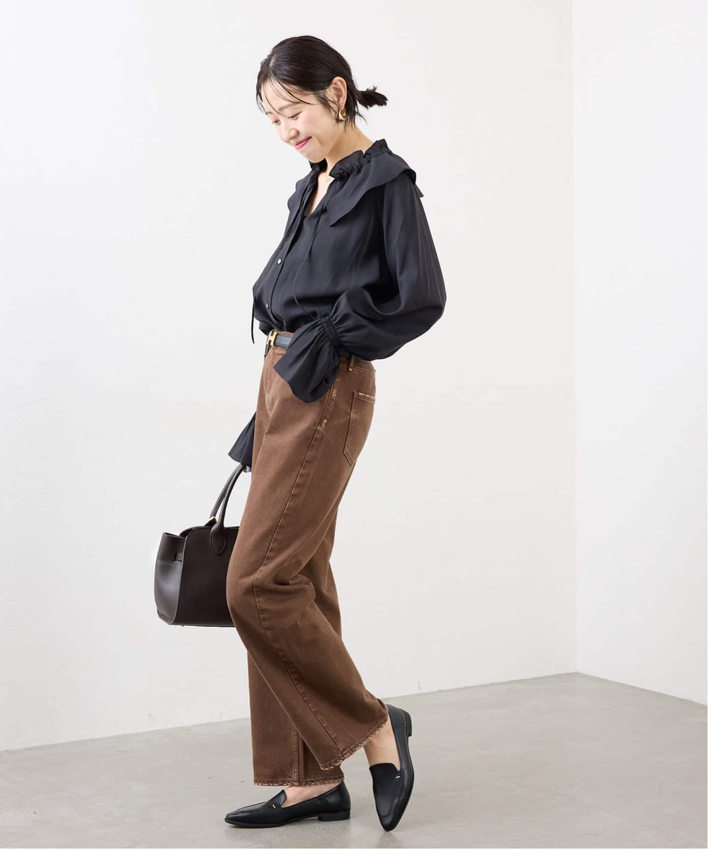 靴 LE TALON SQUARE STITCH SOFT LOAFERS 24.5 追加》スクエアステッチソフトローファー（ローファー）｜LE TALON（ル