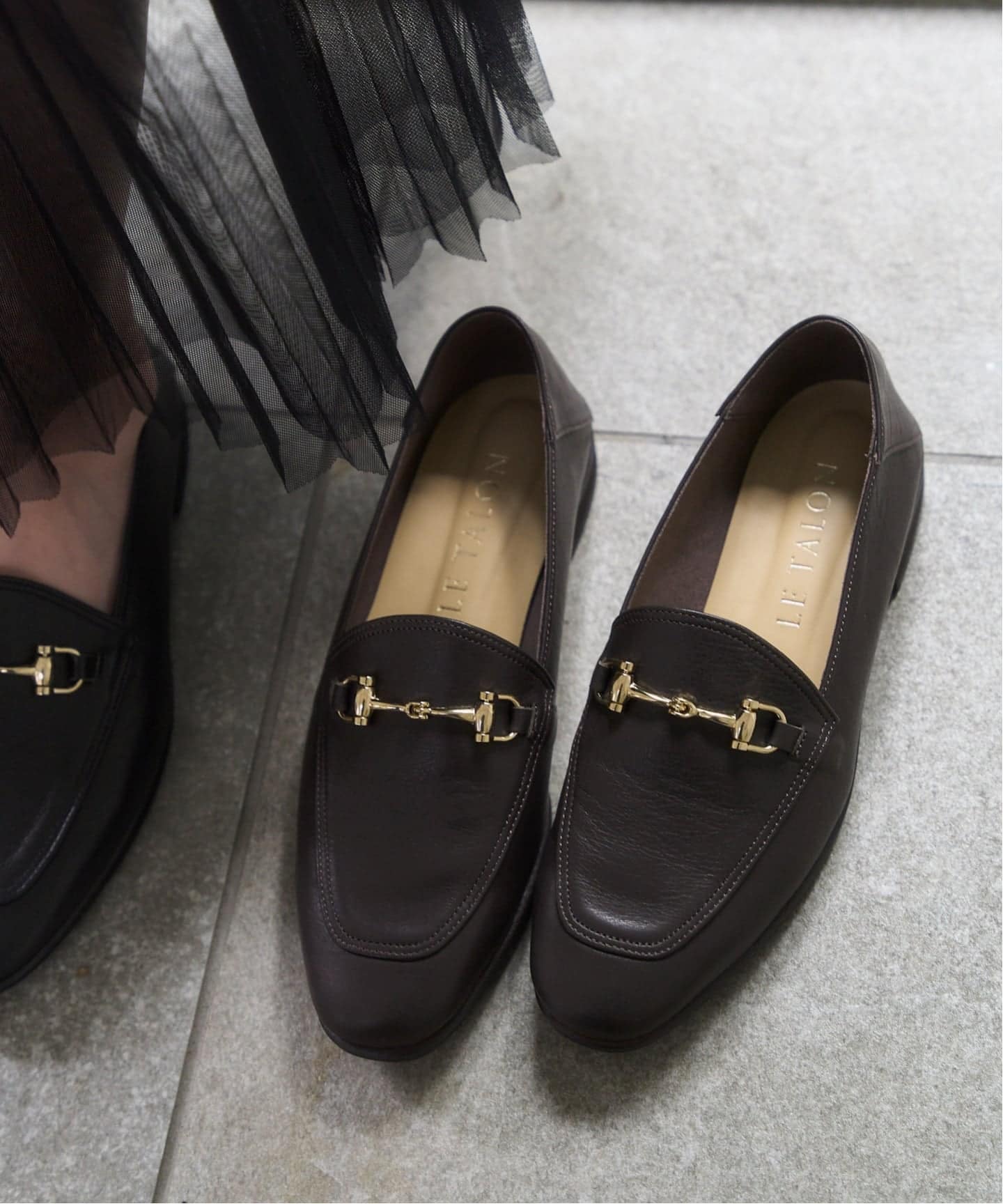 追加》レザービットバブーシュ（ローファー）｜LE TALON（ル